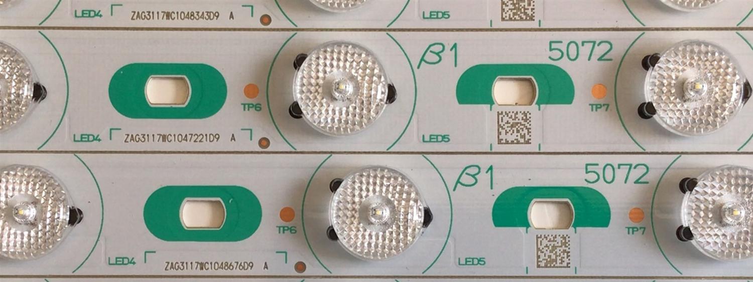 KIT DE LED'S PARA TV SHARP (INCOMPLETO 44 PIEZAS) NUMERO DE PARTE SN-AG-CU / HX-S(I).94-0 / 5069 / 5070 / 5071 / 5072 / 5073 / 5074 / PP/MP V1.0 PITCH 56MM / PANEL LK800D3GW40Z / MODELO LC-80LE844U - Imagen 5
