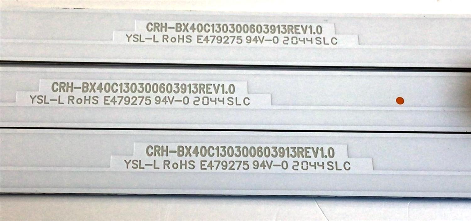 KIT DE LED'S PARA TV HISENSE (3 PIEZAS) / NUMERO DE PARTE CRH-BX40C130300603913 / CRH-BX40C130300603913REV1.0 / 201109X / 22796900 / PANEL V400HJ6-PE1 / MODELO 40H4030F - Imagen 2