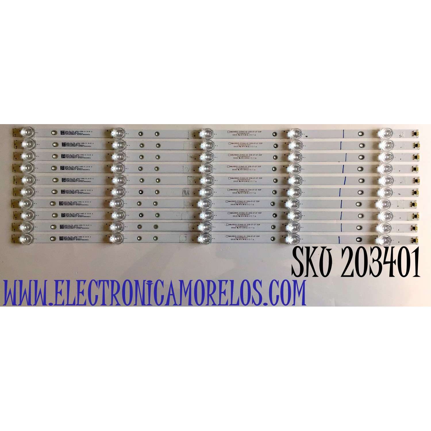 KIT DE LED'S PARA TV POLAROID (10 PIEZAS) / NUMERO DE PARTE XMNJ58D05-ZC26AG-02 / 303XM580001 / 532WY580M01 / 190423AB07 / 2010052475-4 / PANEL LK580PU1L02 / MODELO PTV58174KILLED