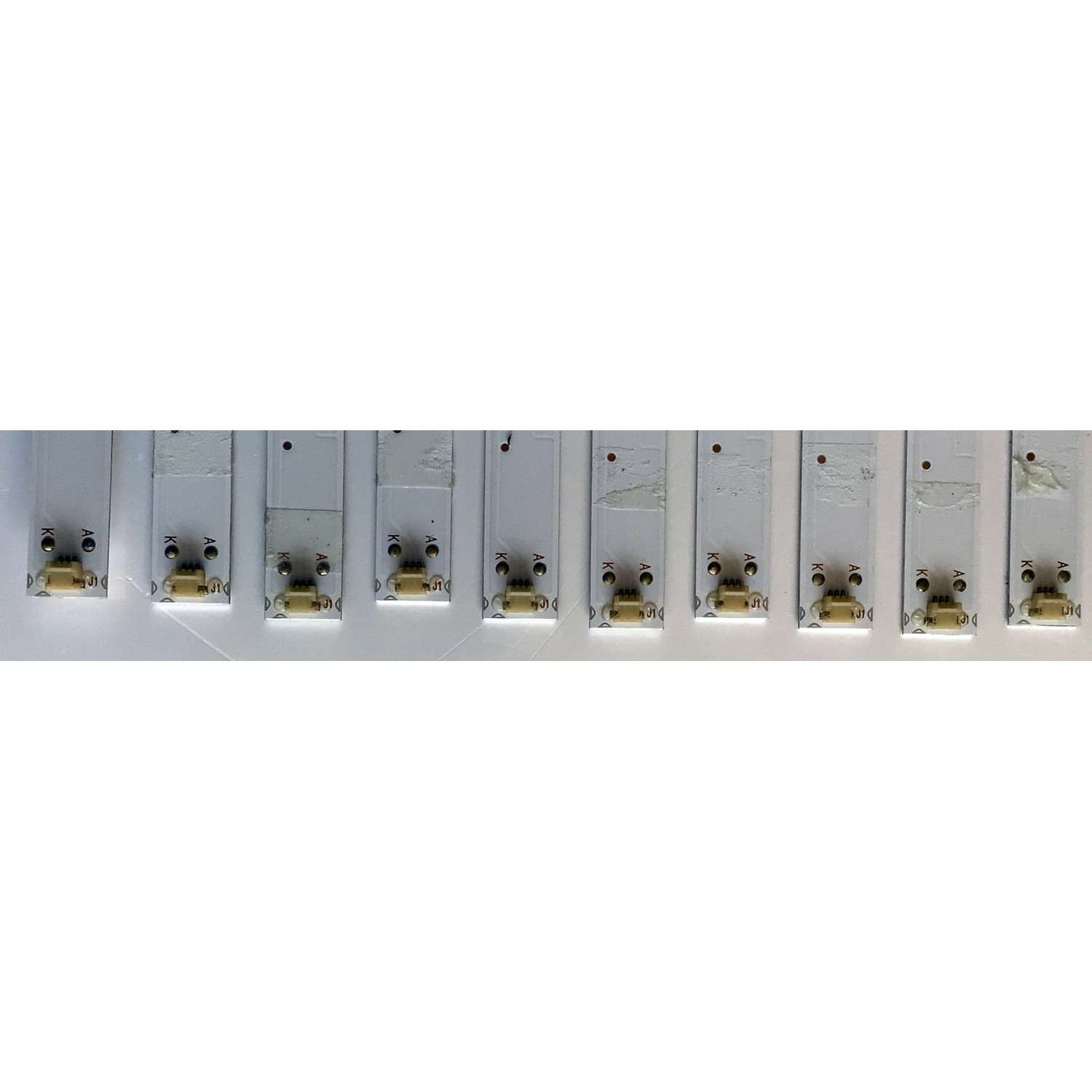 KIT DE LED'S PARA TV POLAROID (10 PIEZAS) / NUMERO DE PARTE XMNJ58D05-ZC26AG-02 / 303XM580001 / 532WY580M01 / 190423AB07 / 2010052475-4 / PANEL LK580PU1L02 / MODELO PTV58174KILLED - Imagen 2