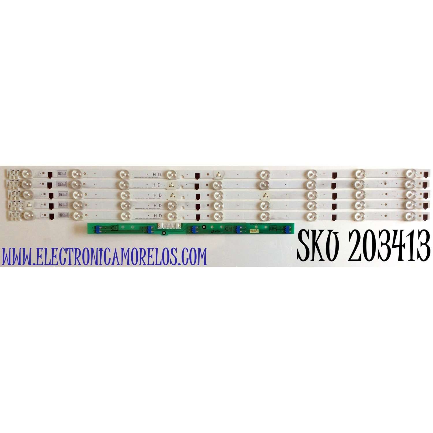 KIT DE LED'S PARA TV SAMSUNG (5 PIEZAS) / NUMERO DE PARTE 25299A / SAMSUNG 2013SVS32H 9 REV.17 / PANEL CY-HF320AGLV1H / MODELO UN32F4000
