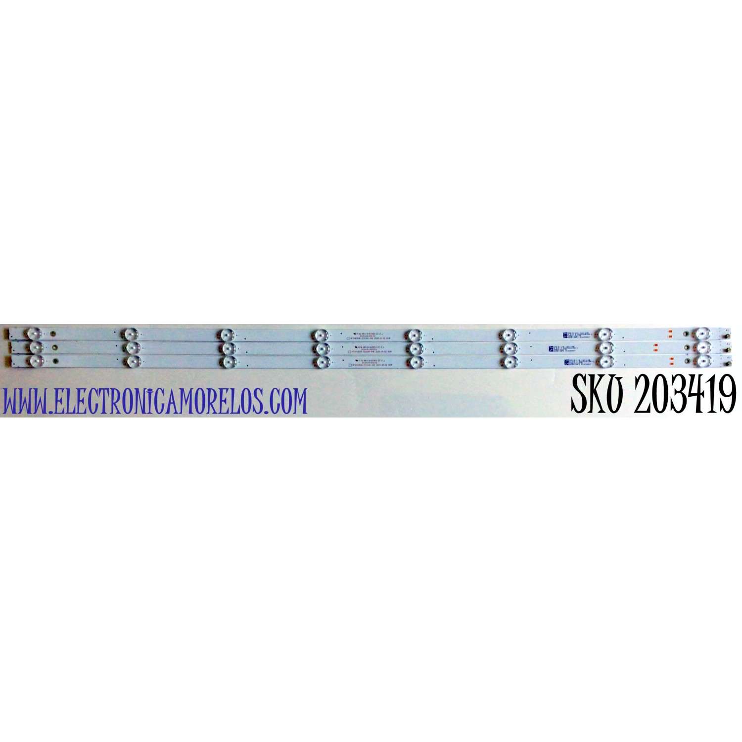 KIT DE LED'S PARA TV VIZIO (3 PIEZAS) NUMERO DE PARTE 303HX430033 / HFSX43D08-ZC22AG-04E / HX430M07 / PANEL'S BOEI430WU1 / MODELO D43FX-F4