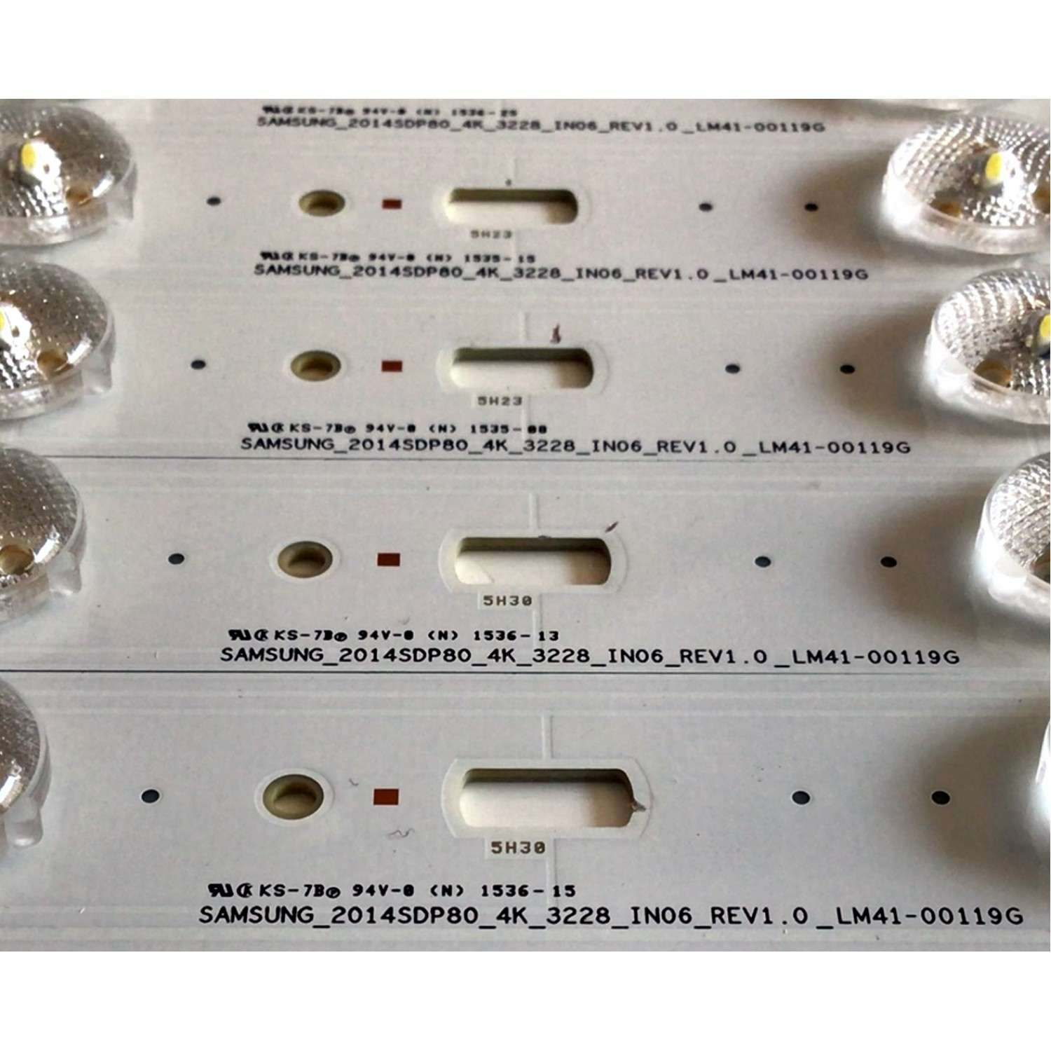 KIT DE LED'S PARA TV SHARP (64 PIEZAS) / NUMERO DE PARTE SAMSUNG_2014SDP80_4K_3228 / SAMSUNG_2014SDP80_4K_3228_IN06_REV1.0 / SAMSUNG_2014SDP80_4K_3228_OUT06_REV1.0 / LM41-00119G / LM41-00119F / PANEL JE805R3LW00A / MODELO LC-80UE30U - Imagen 4