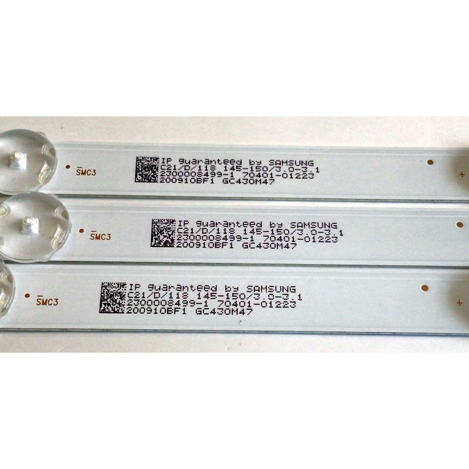 KIT DE LED'S PARA TV INSIGNIA (3 PIEZAS) / NUMERO DE PARTE 303GC430066 / 303GC430066D / GC43D08-ZC62AG-03 / GC430M47 / 70401-01223 / PANEL BOEI430WU1-01 / MODELO NS-43D420NA20 - Imagen 2
