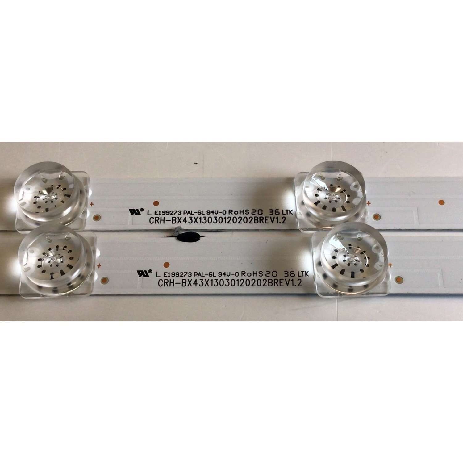 KIT DE LED'S PARA TV HISENSE (2 PIEZAS) / NUMERO DE PARTE SVH425A13 / CRH-BX43X13030120202BREV1.2 / JHD425X1F71-T0L1-2020021201+SVH425A13 / PANEL JHD425X1F71-T0L1/S1/MCKD-3A/ROH / MODELO 43H4030F3 - Imagen 3