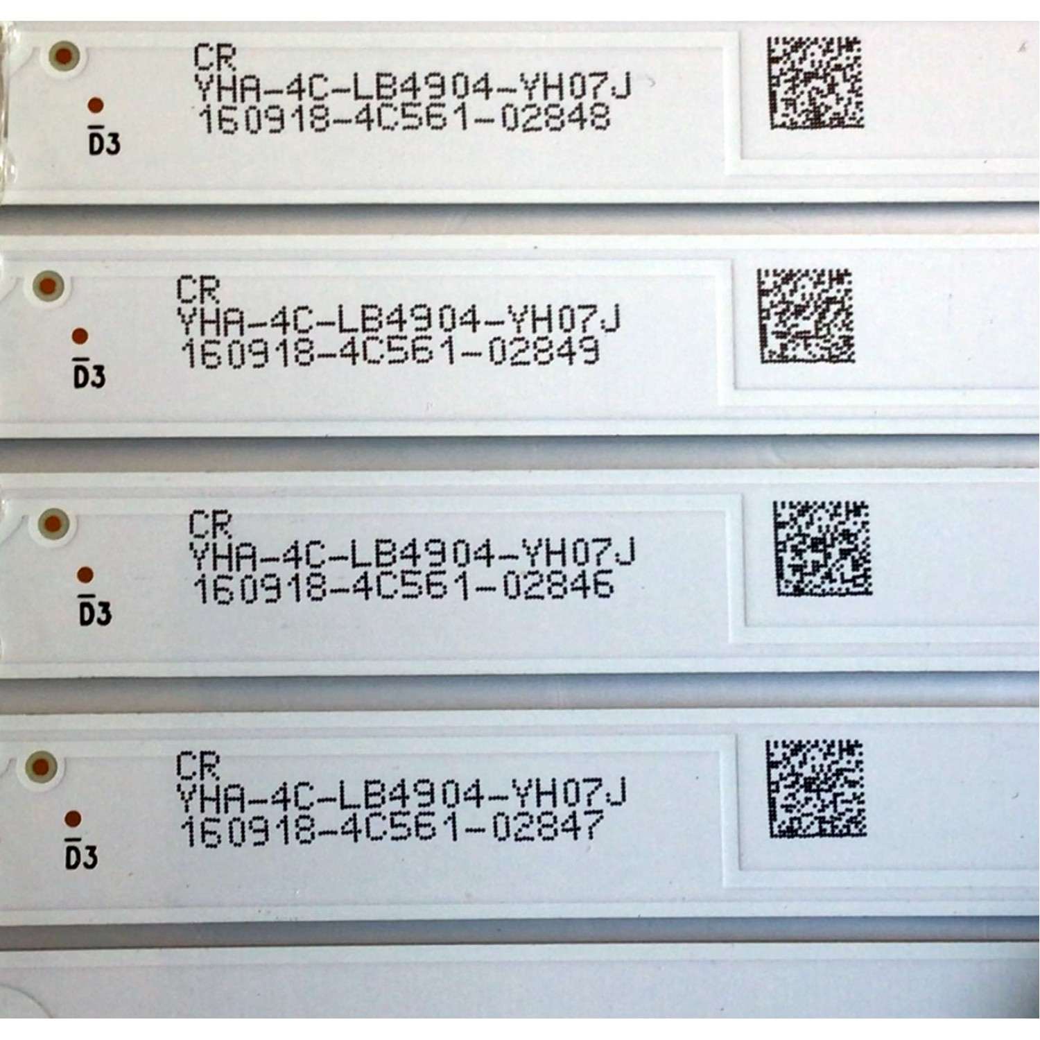 KIT DE LED'S PARA TV TCL (8 PIEZAS) / NUMERO DE PARTE 49D2900 / TCL_49D2900_5X4_3030_LX20180403 / TCL_49D2900_4X4_3030_LX20180403 / YHA-4C-LB4905-YH / PANEL LVU485ND1L / MODELO 50S431 - Imagen 4
