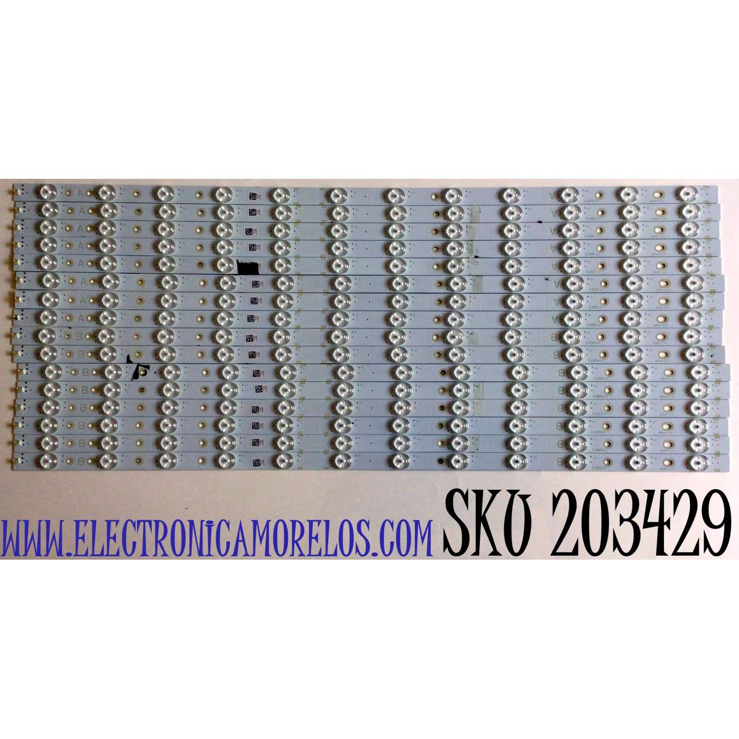 KIT DE LED'S PARA TV VIZIO (16 PIEZAS) / NUMERO DE PARTE LB65049 / LB65049 V1_01 / LB65049 V0_01 / 09810108CD13 / 09810108CD14 / MODELO M65-E0