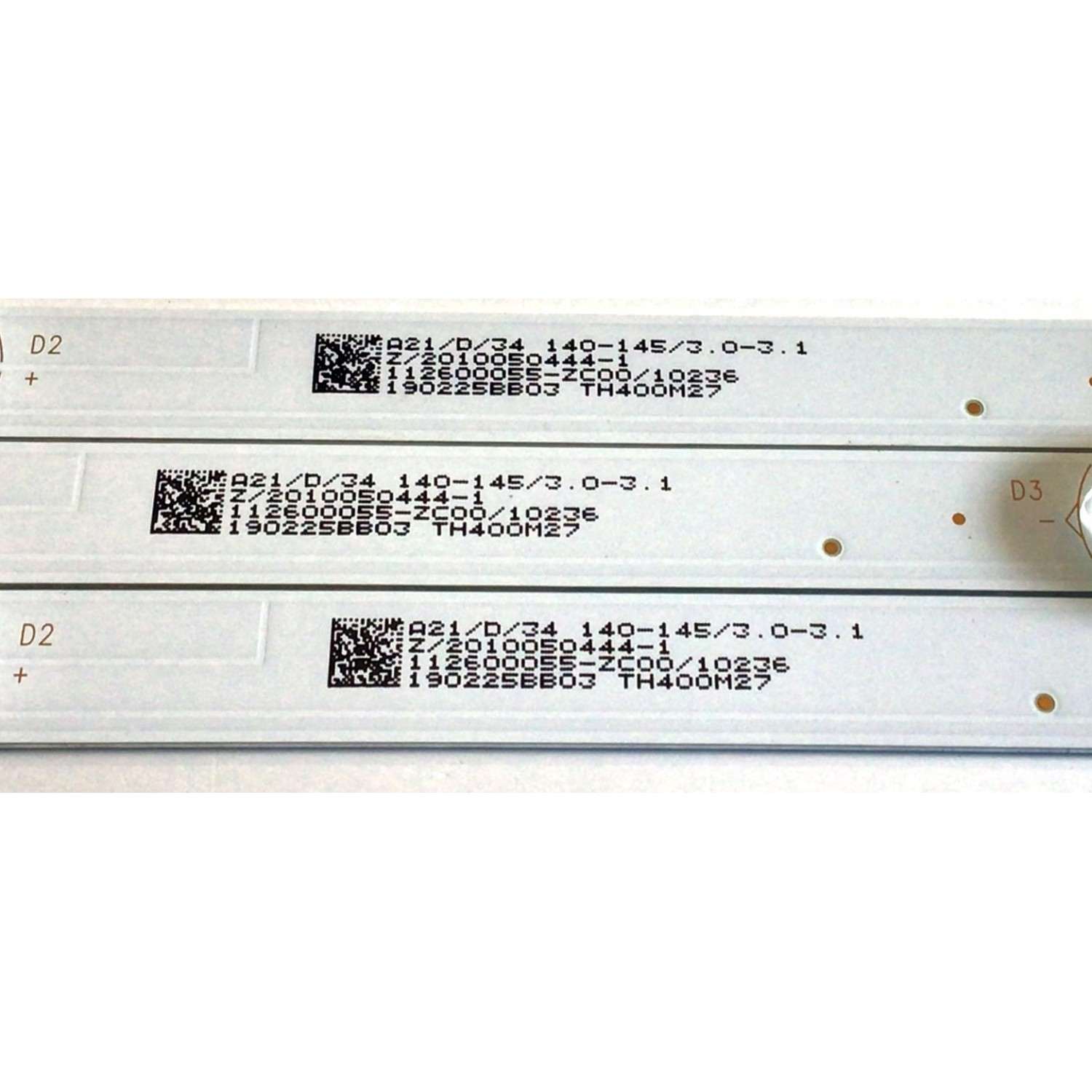 KIT DE LED'S PARA TV WESTINGHOUSE (3 PIEZAS) NUMERO DE PARTE 303TH400056 / 303TH400056E / TFMT40D08-ZC22AG-07 / TFMT40D08-ZC22AG-07E / TH400M27 / 2010053390 / PANEL T400-V35-DLED / MODELO WD40FE2210 - Imagen 2