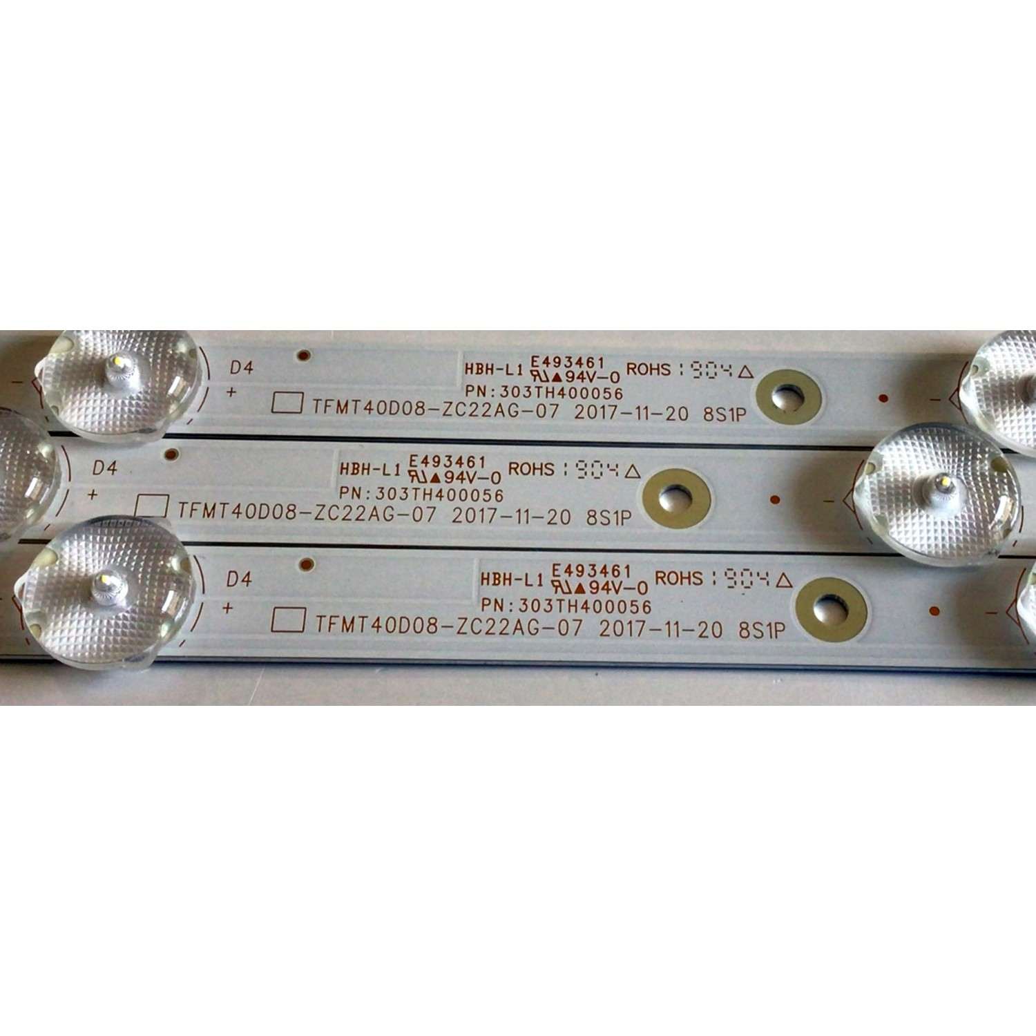 KIT DE LED'S PARA TV WESTINGHOUSE (3 PIEZAS) NUMERO DE PARTE 303TH400056 / 303TH400056E / TFMT40D08-ZC22AG-07 / TFMT40D08-ZC22AG-07E / TH400M27 / 2010053390 / PANEL T400-V35-DLED / MODELO WD40FE2210 - Imagen 4