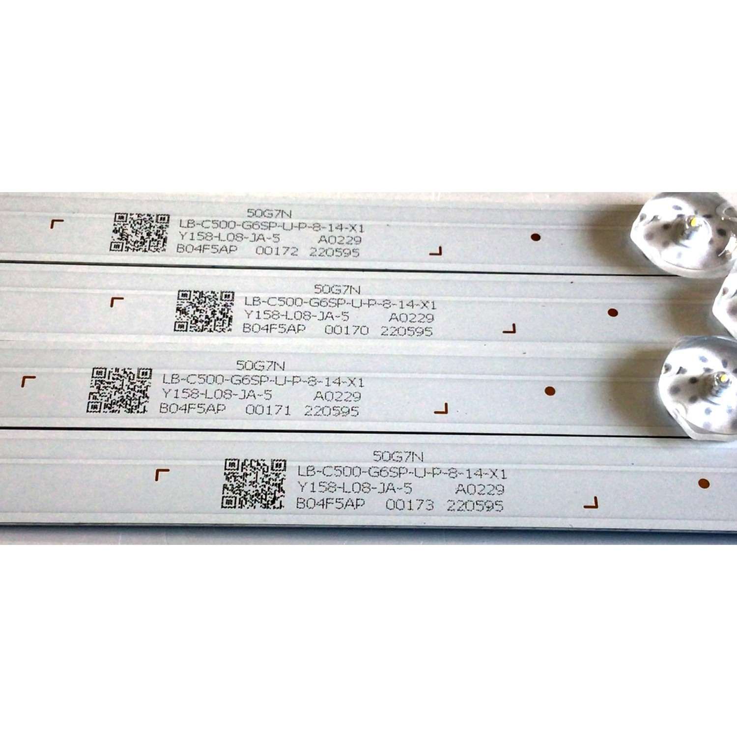 KIT DE LED'S PARA TV ELEMENT / WESTINGHOUSE (4 PIEZAS) NUMERO DE PARTE CRH-BX50G5SP3030080498T / CRH-BX50G5SP3030080498TREV1.0 / LB-C500-G6SP-U-P-8-14-X1 / PANEL C500Y19-5C / C500Y20-5C / MODELOS E4AA50R / WR50UX4019 - Imagen 2