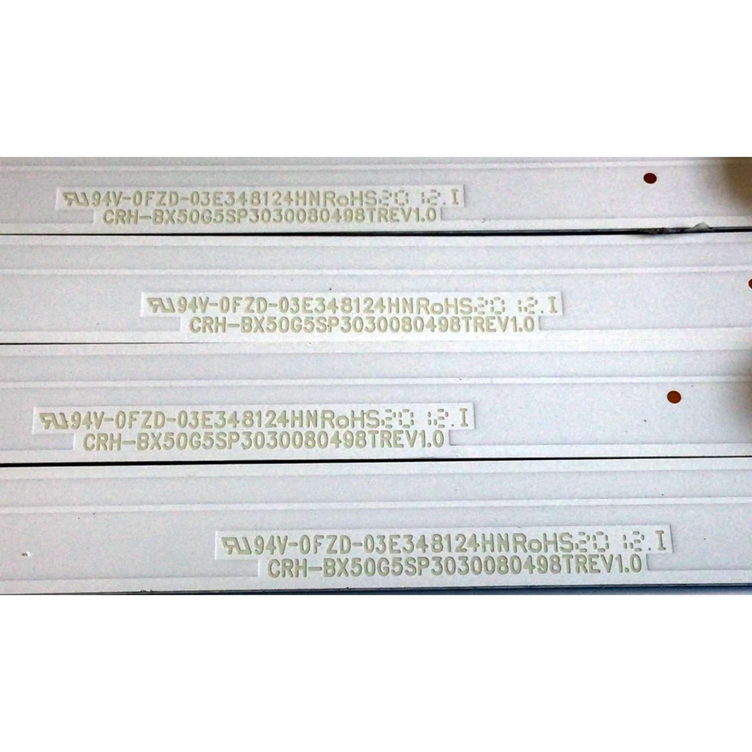 KIT DE LED'S PARA TV ELEMENT / WESTINGHOUSE (4 PIEZAS) NUMERO DE PARTE CRH-BX50G5SP3030080498T / CRH-BX50G5SP3030080498TREV1.0 / LB-C500-G6SP-U-P-8-14-X1 / PANEL C500Y19-5C / C500Y20-5C / MODELOS E4AA50R / WR50UX4019 - Imagen 4
