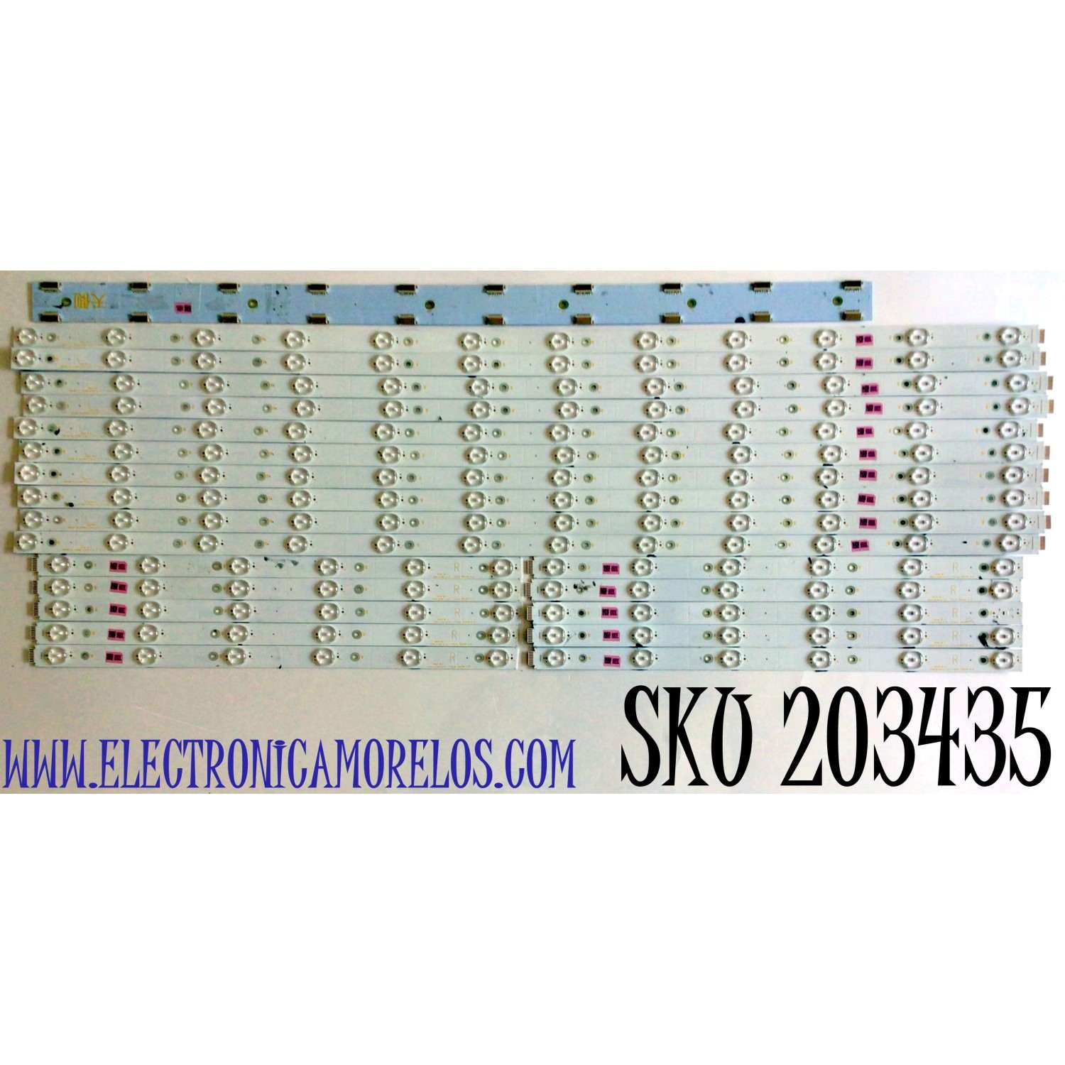 KIT DE LED'S PARA TV VIZIO (20 PIEZAS) NUMERO DE PARTE LB65088 / LB65088 V1_01 / LB65088 V0_01 / 210BZ06DR / 210BZ12DL  / PANEL TPT650UA-QVN07.U / MODELO M65Q8-H1
