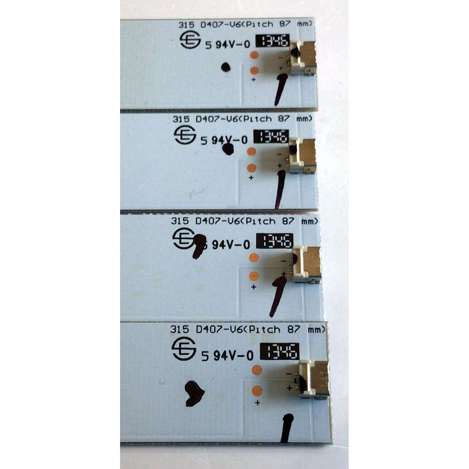 KIT DE LED'S PARA TV PHILIPS (4 PIEZAS) NUMERO DE PARTE D407-V6 / 315  D407-V6(PITCH 87 mm) / 94V-0 / EPJLB67F5CA27-E43SB / PANEL TPT315-HVN01 REV:S210F / MODELO 32PFL5007D - Imagen 2