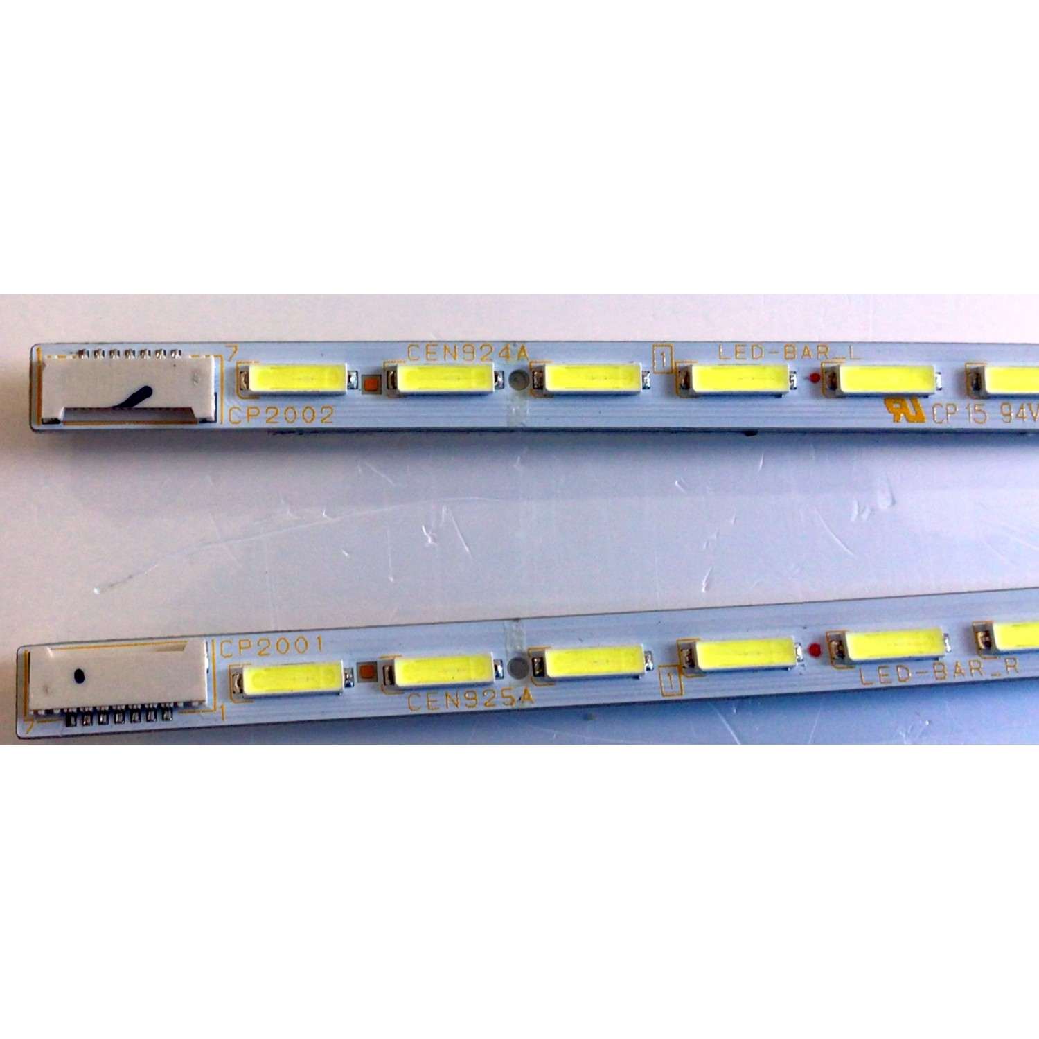 KIT DE LED'S PARA TV SANSUI (2 PIEZAS) NUMERO DE PARTE CEN924A / CEN925A / LED-BAR-L / LED-BAR_R / CP2002 / CP2001 / CP 15 94-0 KT    KW-ALE / MODELO SLED3900 K - Imagen 2