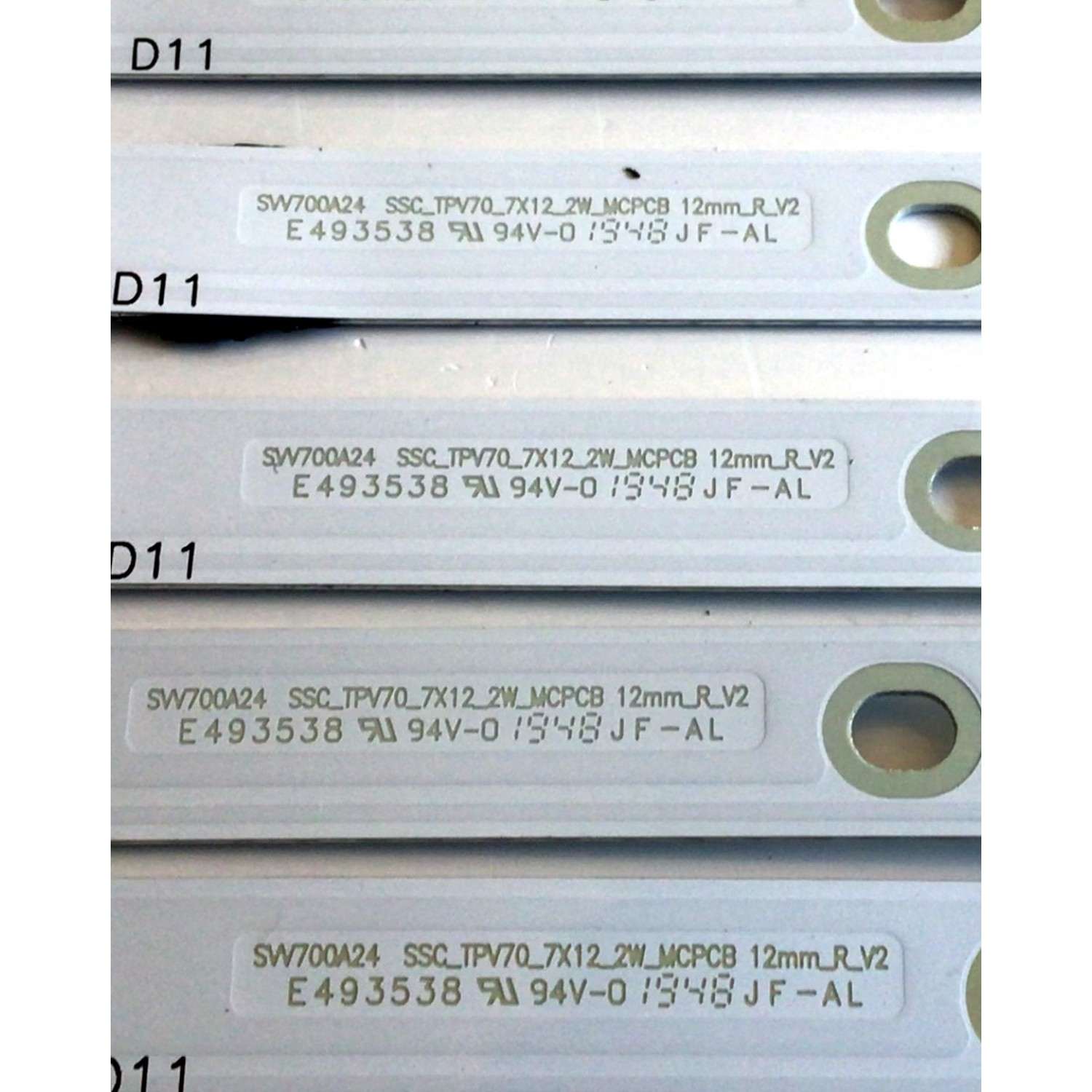 KIT DE LED'S PARA TV VIZIO (14 PIEZAS) NUMERO DE PARTE SVV700A24 / SSC_TPV70_7X12_2W_MCPCB 12mm_R_V2 / SSC_TPV70_7X12_2W_MCPCB / K155A5BV321K / 210BZ06DLB33TBT00B / 210BZ06DRB33TBT00B / PANEL TPT700B5-V1T01D / MODELOS V705-G1 / V705-G1 LTCHQTAV / LTCHQTBW - Imagen 4
