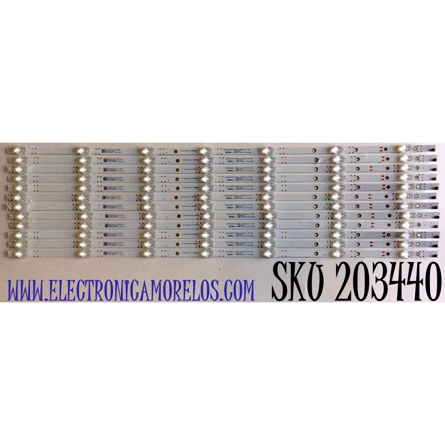 KIT DE LED'S PARA TV PHILIPS (12 PIEZAS) NUMERO DE PARTE 303HX750011 / HFXS75D07-ZC66AG-04 / HX750M10 / PANEL BOEI750WQ1 / MODELO 75PFL5604/F7A