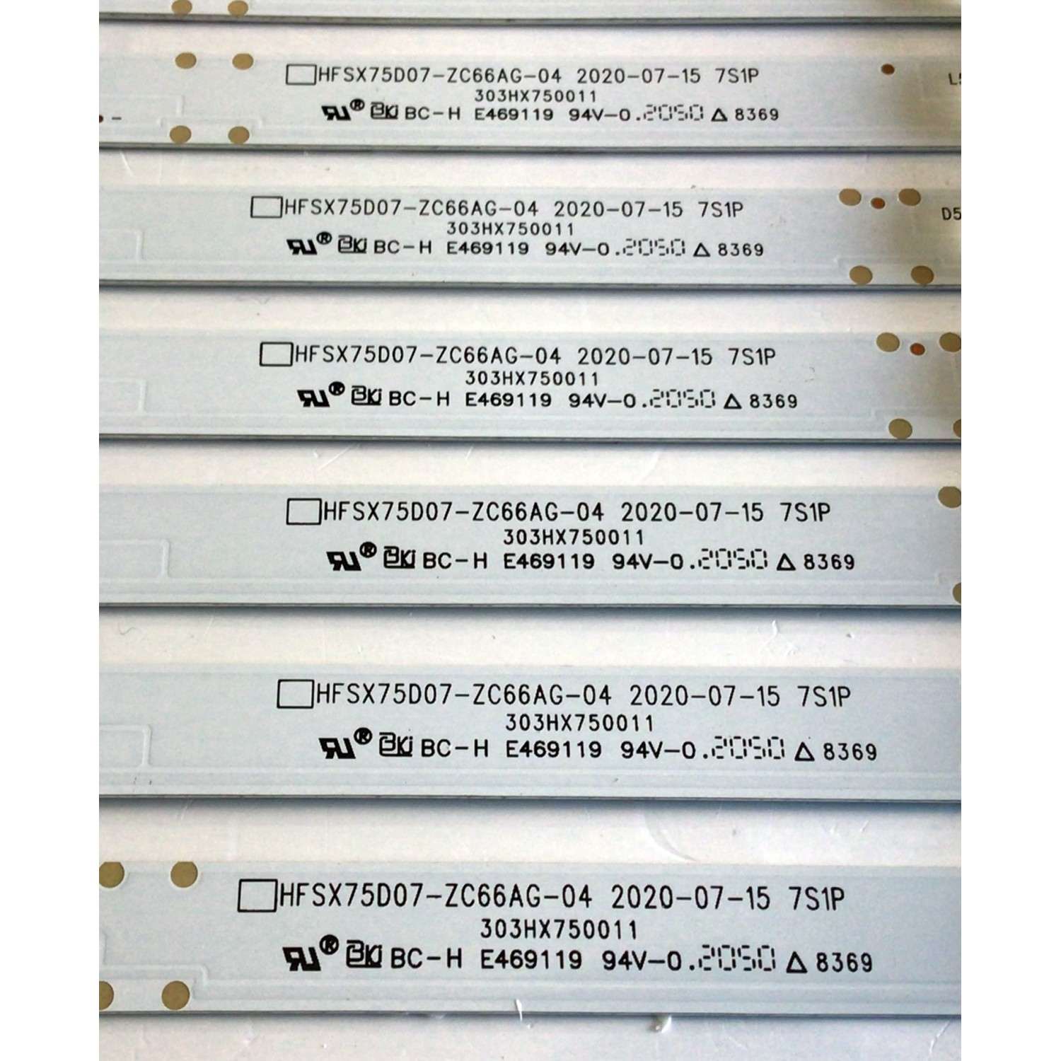 KIT DE LED'S PARA TV PHILIPS (12 PIEZAS) NUMERO DE PARTE 303HX750011 / HFXS75D07-ZC66AG-04 / HX750M10 / PANEL BOEI750WQ1 / MODELO 75PFL5604/F7A - Imagen 3