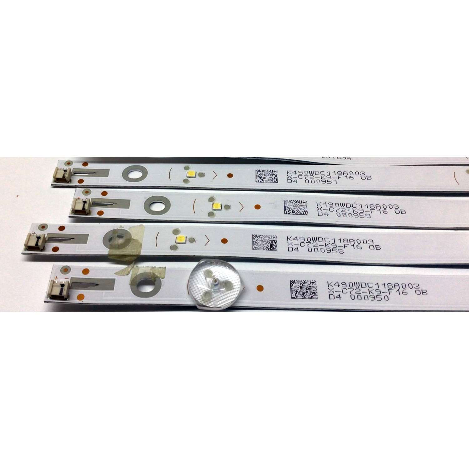 KIT DE LED'S PARA TV W BOX (9 PIEZAS) / NUMERO DE PARTE 4708-K49WDC-A2213N01 / K490WDC1 A2 / K490WDC1188072 / 471R1P62 / PANEL K490WDC2 / MODELO 0E-49LED4K / IM-49US820 - Imagen 2