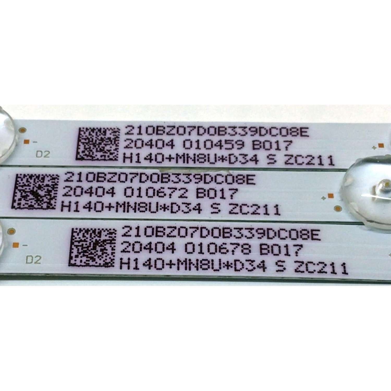 KIT DE LED'S PARA TV INSIGNIA (3 PIEZAS) / NUMERO DE PARTE LBM320M0701 / EVERLIGHT LBM320M0701-PE-2(HF)(0) / 210BZ07D0B339DC08E / H140+MN8U*D34 S ZC211 / 20404 / 010678 / B017 / PANEL TPT320B5-H2F01-D  REV:S01E / MODELO NS-32DF310NA19 - Imagen 2