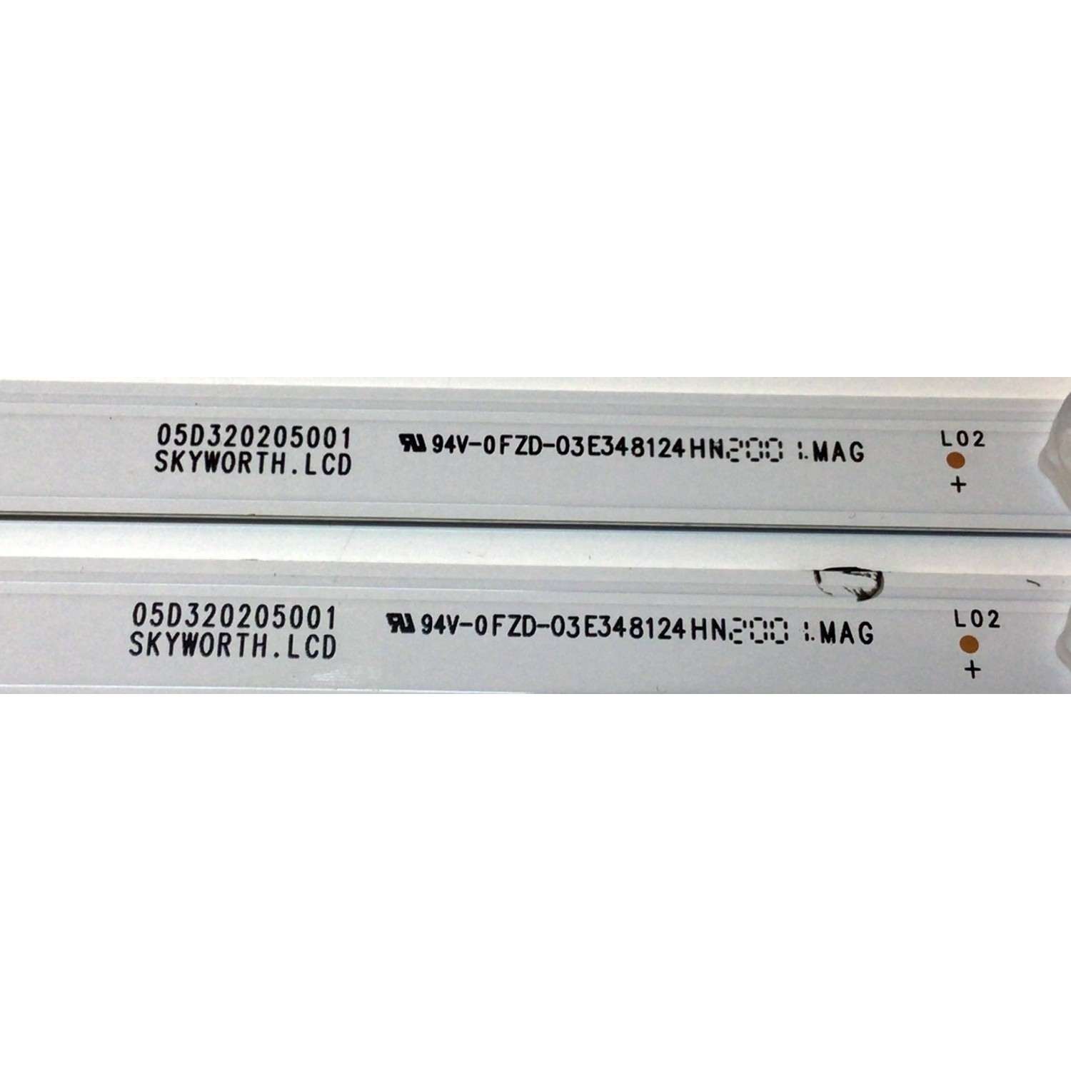 KIT DE LEDS ORIGINAL PARA TV ONN / PIONEER /  2 PIEZAS / NUMERO DE PARTE 05D320205001 / 210BZ05D0B334BC04C / CLHGF 5V5000C / 20027 / 208198 / PANEL TPT320B5-XVN02.A / MODELO 100012589 (32 PULGADAS) / PLE-32S1HD - Imagen 3