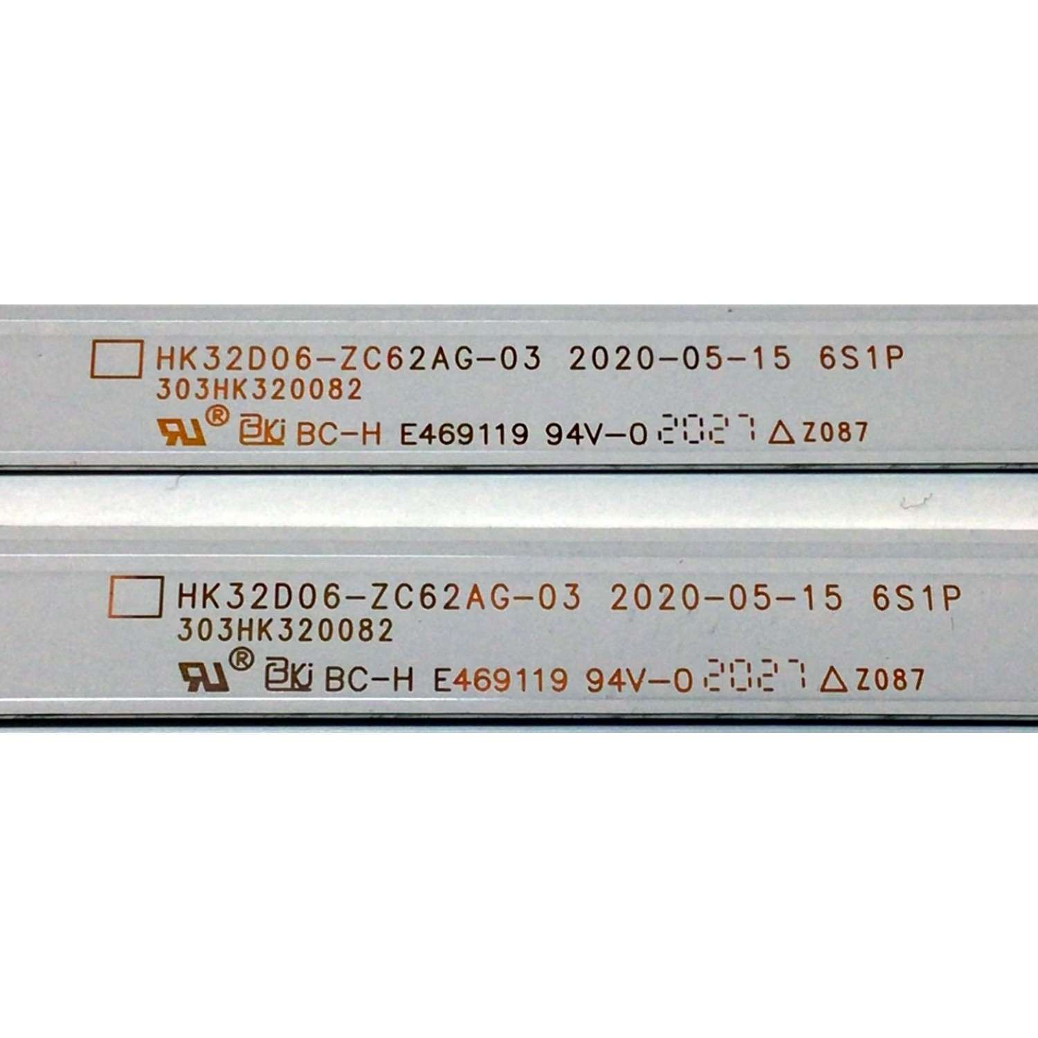 KIT DE LED'S PARA TV RCA (2 PIEZAS) / NUMERO DE PARTE 303HK320082 / HK32D06-ZC62AG-03 / HK320M49 / 230101019730/32F1D / 200706AC04  BMTC / 2010067575 / C24 / 155-160 / PANEL'S HK315LEDM / PT320AT03-4 / MODELOS RLDED3258A-E / RLDED3258A - Imagen 2