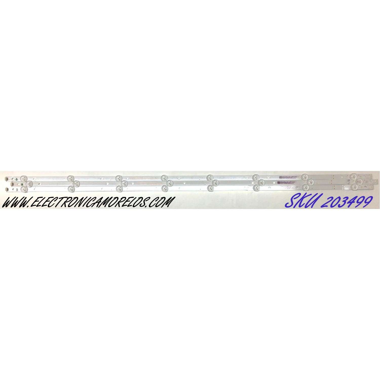 KIT DE LED'S PARA TV SAMSUNG (3 PIEZAS) / NUMERO DE PARTE 303GC430044E / GC43D08-ZC22AG-17E / GC430M12 / 344761000229000 / 70401-00099 / 6222-A0 / MODELO UN43N5300AFXZA