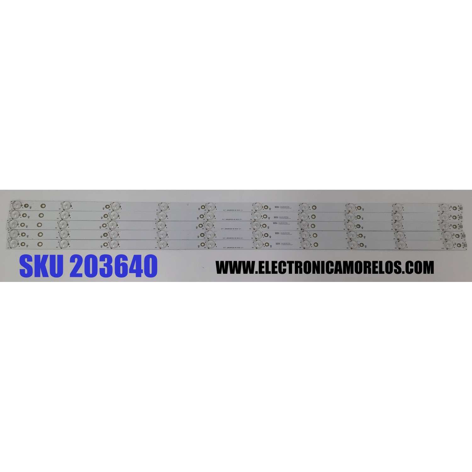 KIT DE LEDS ORIGINAL PARA TV VIZIO 5 PIEZAS / NUMERO DE PARTE LBM430P1001 / LBM430P1001-AE-3S / EVTLBM430P1001-AE-3S / E349376 / PANEL TPT430H3-DUYSHA.D / MODELOS D43-C1 / D43-D1 / D43N-E1