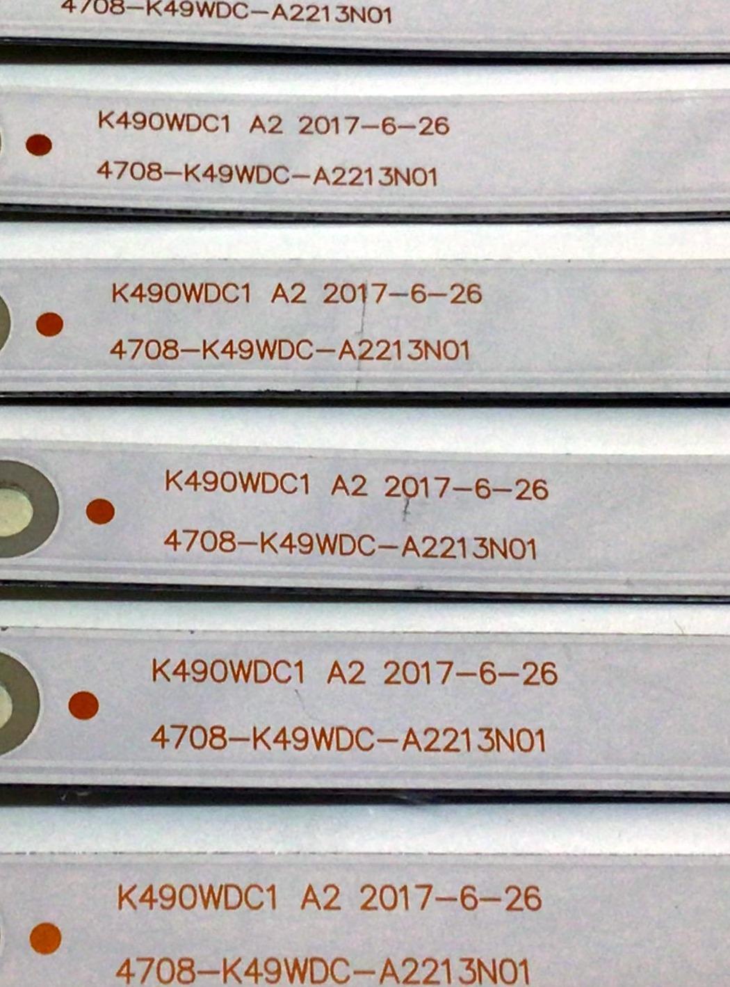 KIT DE LED´S PARA TV PHILIPS (9 PIEZAS) / NUMERO DE PARTE K490WDC1 / 4708-K49WDC-A2213N01 / K490WDC1 A2 / K490WDC118B162 / E466169 / 471R1P62 - Imagen 4