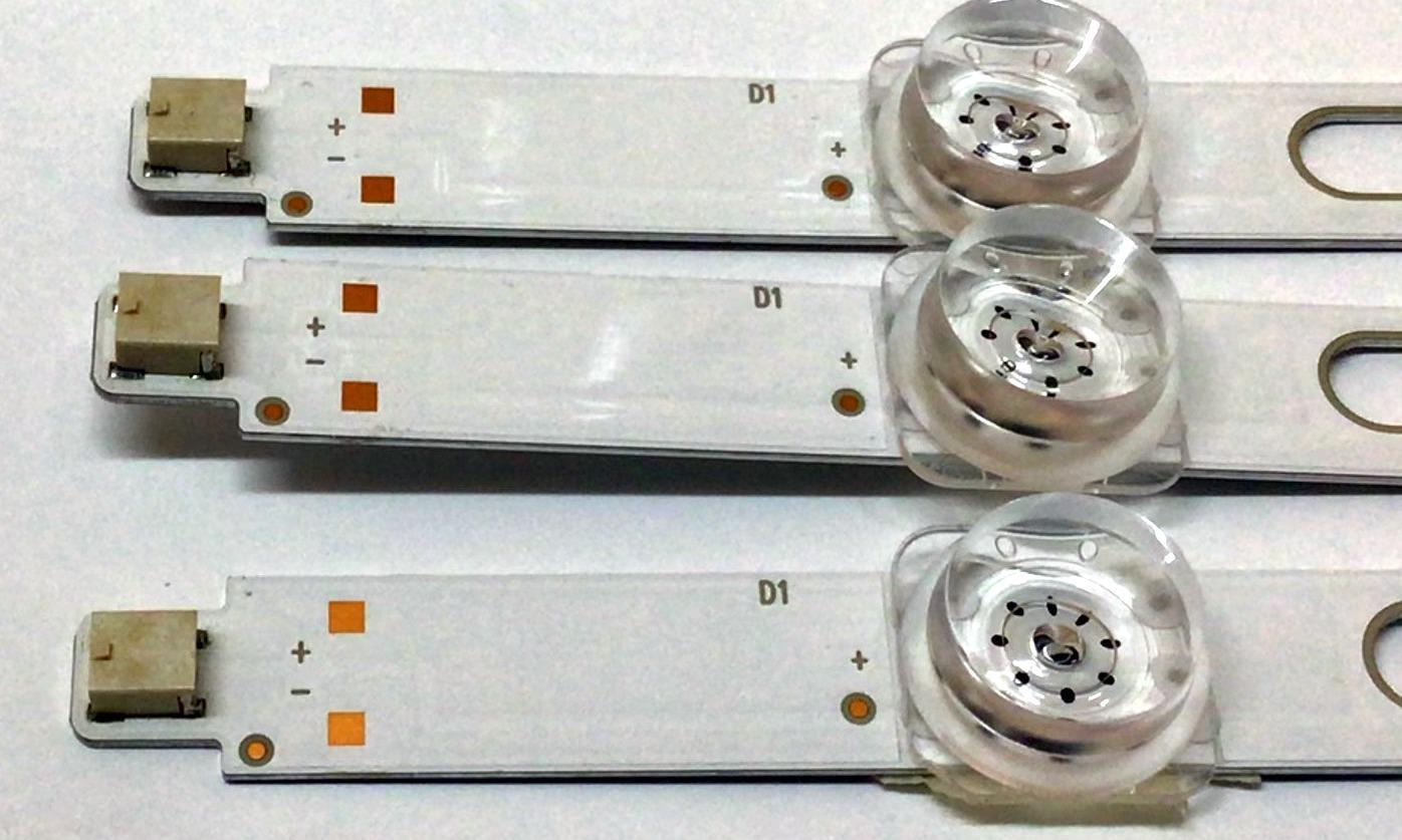 KIT DE LED´S PARA TV SAMSUNG (3 PIEZAS) / NUMERO DE PARTE 261501010092 / E257384 / 200624-1.4 / 00943Y / 2433B / PANEL CY-BT043HGAR1V / MODELO UN43TU7000FXZA AE10 / UN43TU700DFXZA AE10 - Imagen 4