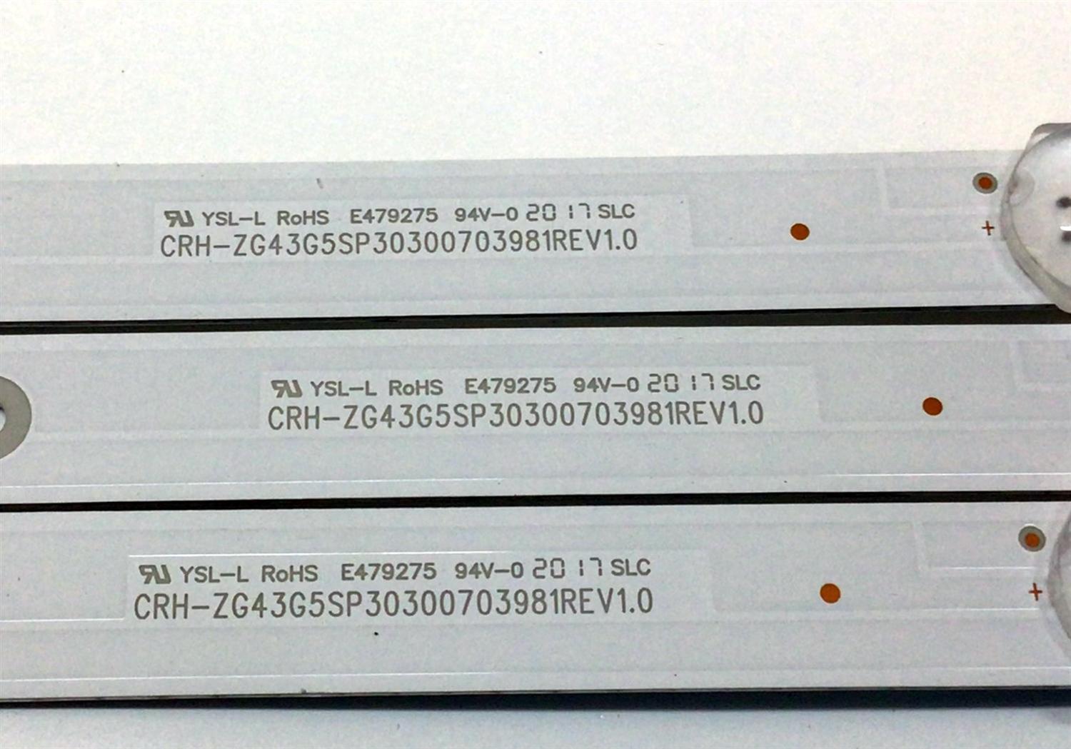 KIT DE LED´S PARA TV WESTINGHOUSE (3 PIEZAS) / NUMERO DE PARTE ZG43G5SP30300703981 / 30300703981 / 220848 / E479275 / PANEL C430Y19-5C / MODELO WR43FX2019 - Imagen 2