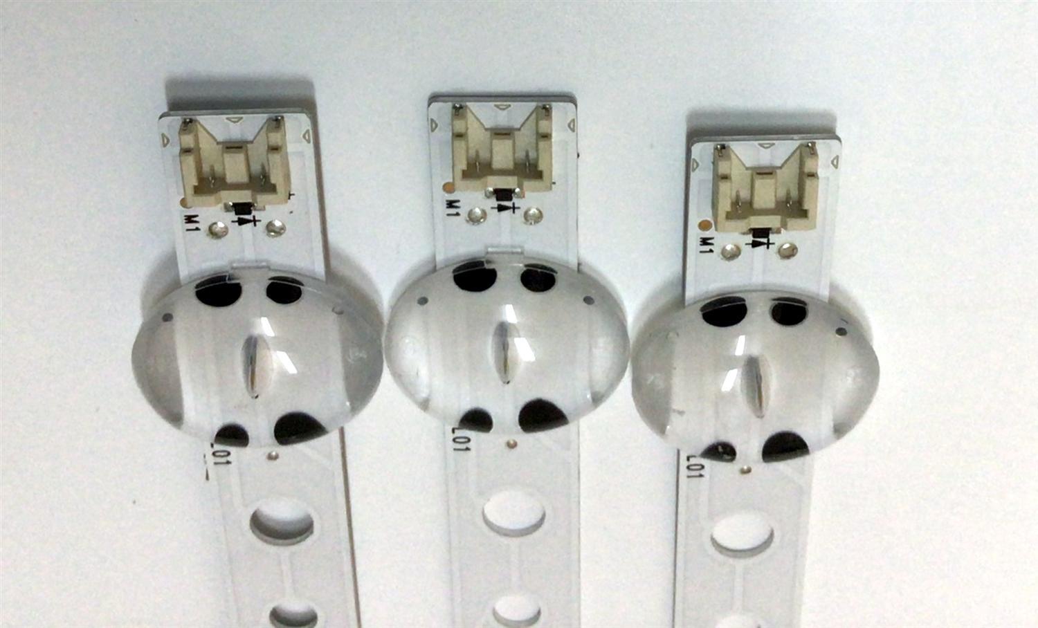 KIT DE LED'S PARA TV LG ((3 PIEZAS)) / NUMERO DE PARTE EAV65022401 / HL-99430CSP1616-0701S-03 B0 3X7 / LED-Y21-43UP75 / 43007S / DISPLAY HV430QUB-F7D / MODELOS 43UP7560AUD / 43UP7560AUD.BUSGLJM / 43UP75006LF / 43UP7500PSF / 43UP7500PSF.AWZGLJZ - Imagen 2