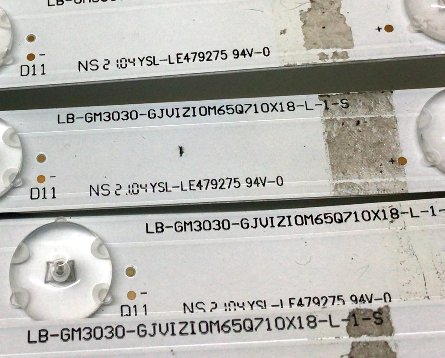 KIT DE LEDS PARA TV VIZIO 20 PIEZAS / NUMERO DE PARTE LB-GM3030-GJVIZIOM65Q710X18 / LB-GM3030-GJVIZIOM65Q710X18-L-1-S / LB-GM3030-GJVIZIOM65Q710X18-R-1-S / 210BZ06DRB339CP05X / 75B4000NDN9N / 65VB01-R / 65VB01-L / PANEL TPT650WR-QVN07.U / MODELO M65Q7-J01 - Imagen 3