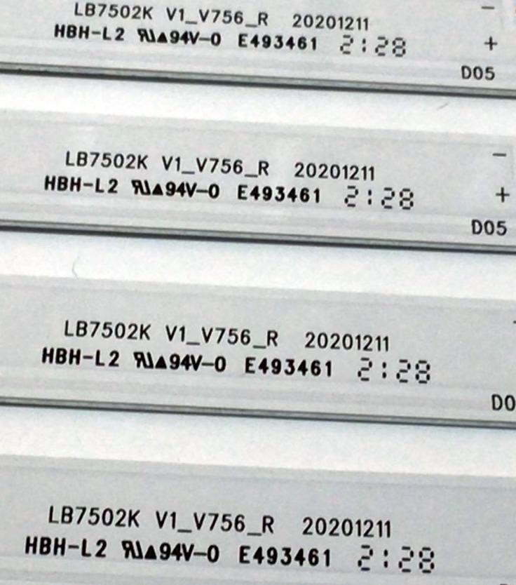 KIT DE LED´S PARA TV VIZIO(12 PIEZAS) / NUMERO DE PARTE LB7502K / LB7502K V1_V756_R / LB7502K V0_V756_L / 20101211 / E493461 / 2C5960117R / 7839-814012-04661321 / 7839-699012-04661321 / MODELO V756-J03 - Imagen 4