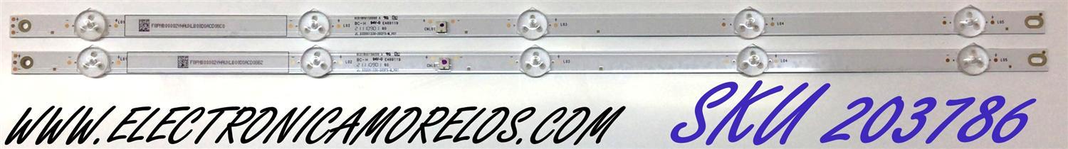 KIT DE LED'S PARA TV VIZIO (2 PIEZAS) / NUMERO DE PARTE JL.D32051330-202FS-M_V01 / 6C01B001S6000 A / E469119 / D32051330-202FS-M / PANEL V320BJ8-D03 REV.C1 / MODELO D32H-J09