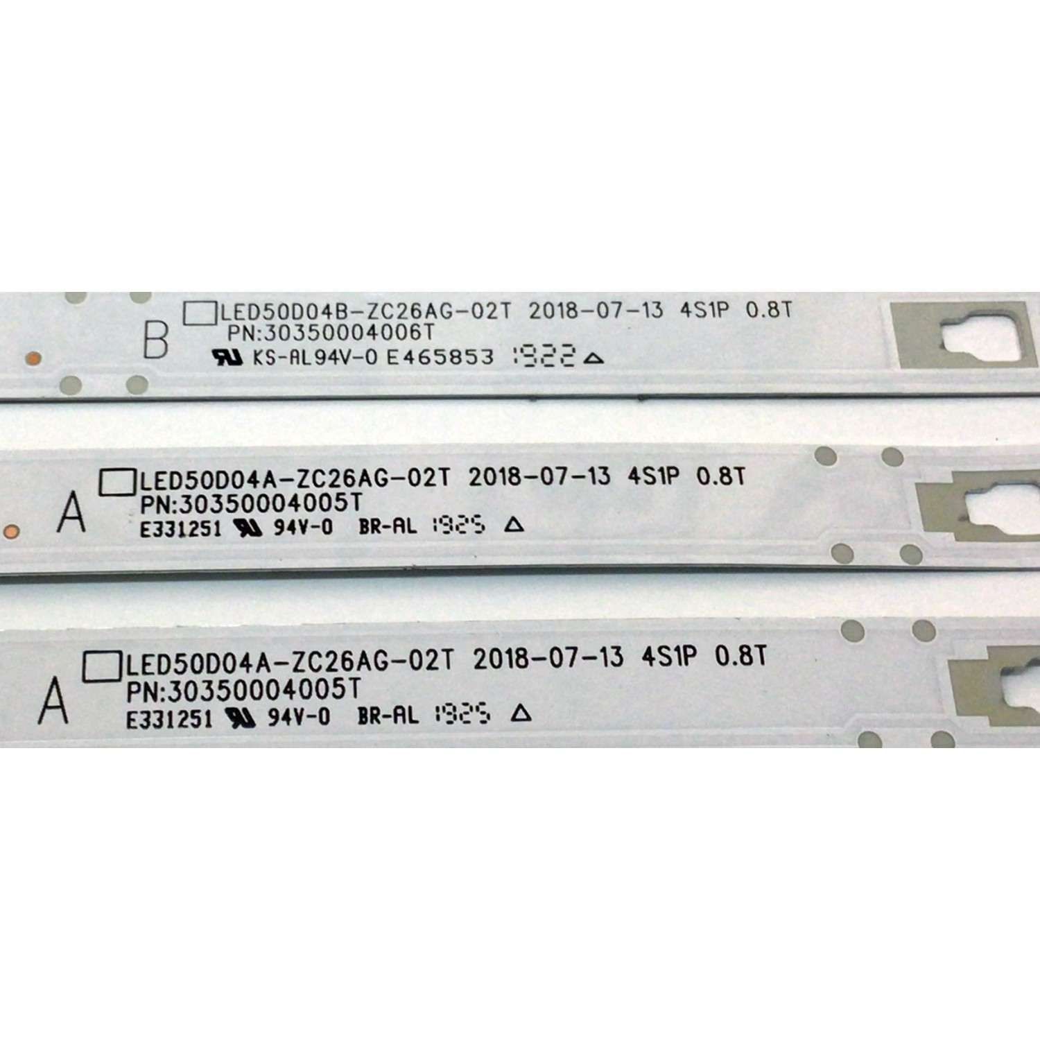 KIT DE LED'S PARA TV WESTINGHOUSE (9 PIEZAS) / NUMERO DE PARTE LED50D04A-ZC26AG-02T / LED50D04B-ZC26AG-02T / 30350004005T / 30350004006T / 50000M63T / E331251 / PANEL CC495PU1L11 / CC495PU1L 11 / MODELOS WR50UT4009 / LT-50MAW595 / E4SJ5018 / 50RC6 - Imagen 4