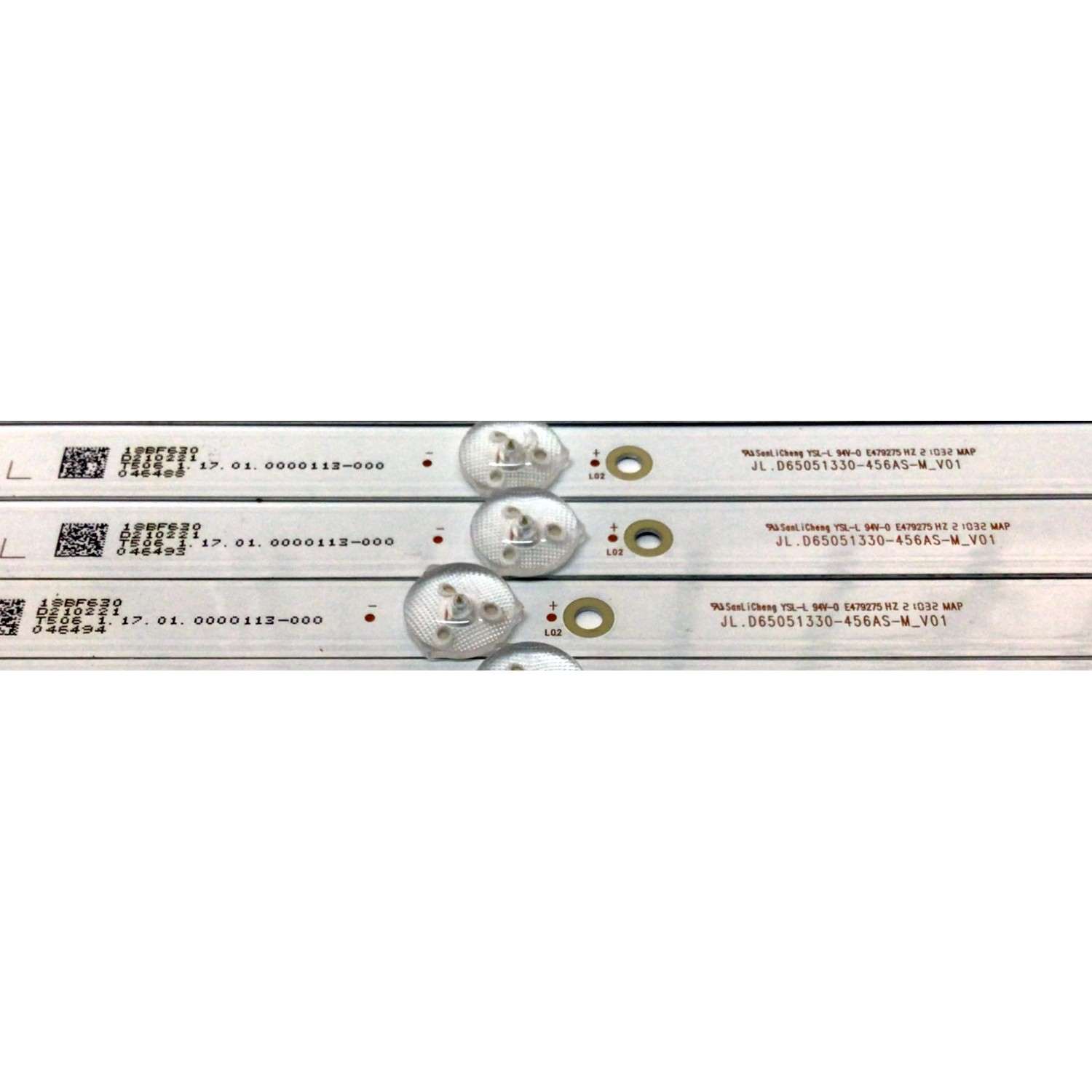 KIT DE LED´S PARA TV LG (12 PIEZAS) / NUMERO DE PARTE JL.D65051330-456AS-M-V01 / E479275 / 17.01.0000113-000 / 19BF630D210221 / 19DF630N210221 - Imagen 3
