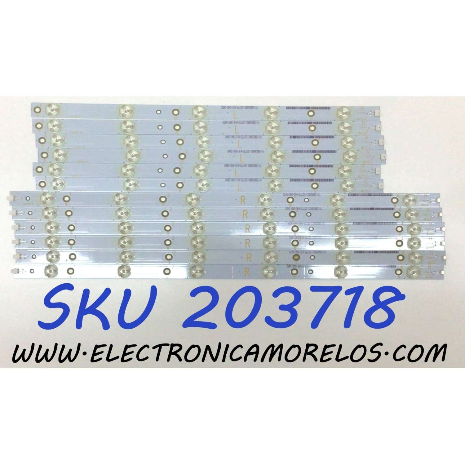 KIT DE LED´S PARA TV (12 PIEZAS) / NUMERO DE PARTE (L) 500TT63 / (R) 500TT64 / 500TT63 V0 / 500TT64 V0 / 50026001 / E213009A / PANEL TPT500J1-HVN07.U / MODELO E505