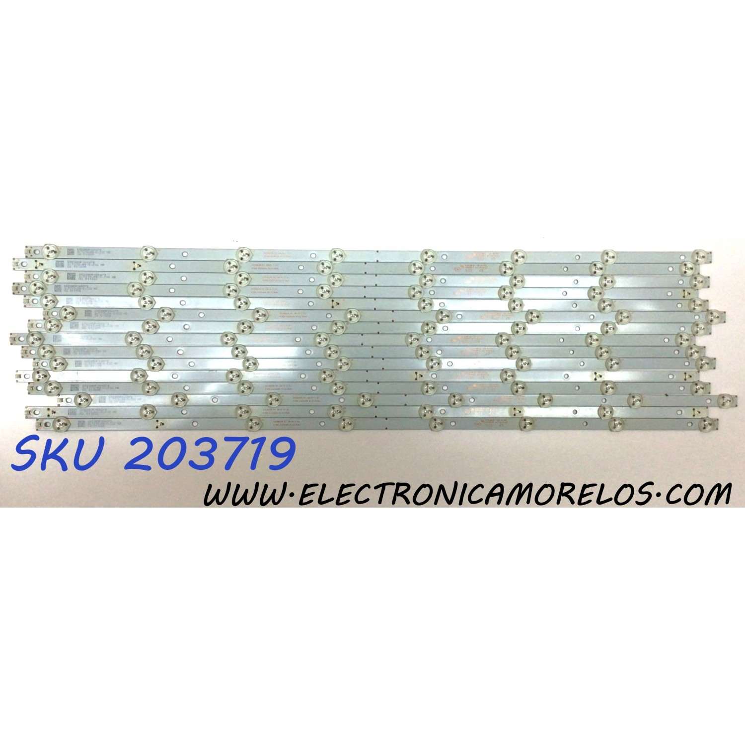 KIT DE LED´S PARA TV TOSHIBA (16 PIEZAS) / NUMERO DE PARTE 4708-K65WDR-A1213K01 / K650WDR A1 / 471R1P53 / E465853 / K650WDR168079 / PANEL K650WDR / MODELO 65L621U
