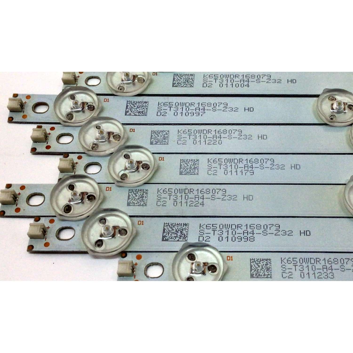 KIT DE LED´S PARA TV TOSHIBA (16 PIEZAS) / NUMERO DE PARTE 4708-K65WDR-A1213K01 / K650WDR A1 / 471R1P53 / E465853 / K650WDR168079 / PANEL K650WDR / MODELO 65L621U - Imagen 4