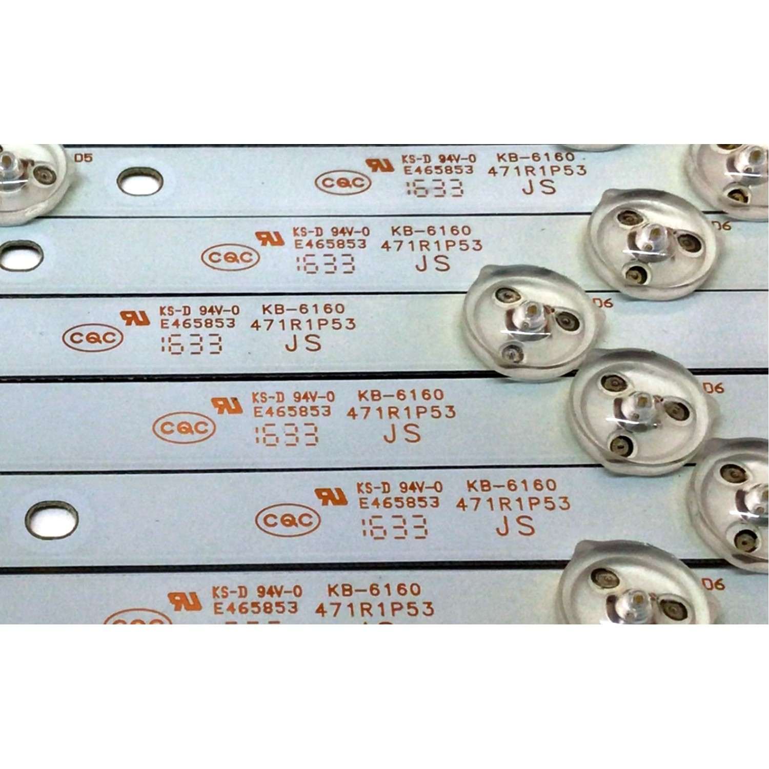 KIT DE LED´S PARA TV TOSHIBA (16 PIEZAS) / NUMERO DE PARTE 4708-K65WDR-A1213K01 / K650WDR A1 / 471R1P53 / E465853 / K650WDR168079 / PANEL K650WDR / MODELO 65L621U - Imagen 2