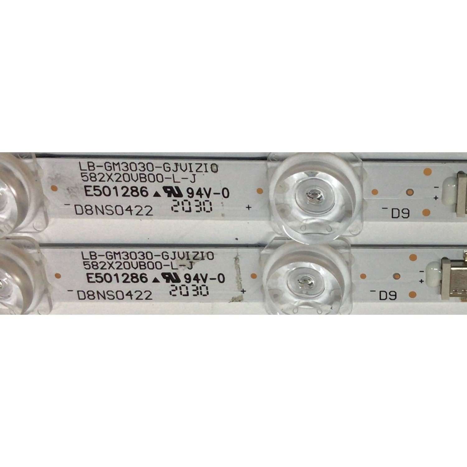 KIT DE LED´S PARA TV TOSHIBA (4 PIEZAS) / NUMERO DE PARTE LB-GM3030-GJVIZIO582X20VB00-L-J / LB-GM3030-GJVIZIO582X20VB00-R-J / E501286 / 58V585-L / 58V585-R / 210BZ09DLB334BR00X / 210BZ11DRB334BR00X / PANEL TPT580B5-U1T01.D / MODELO V585-H11 - Imagen 4
