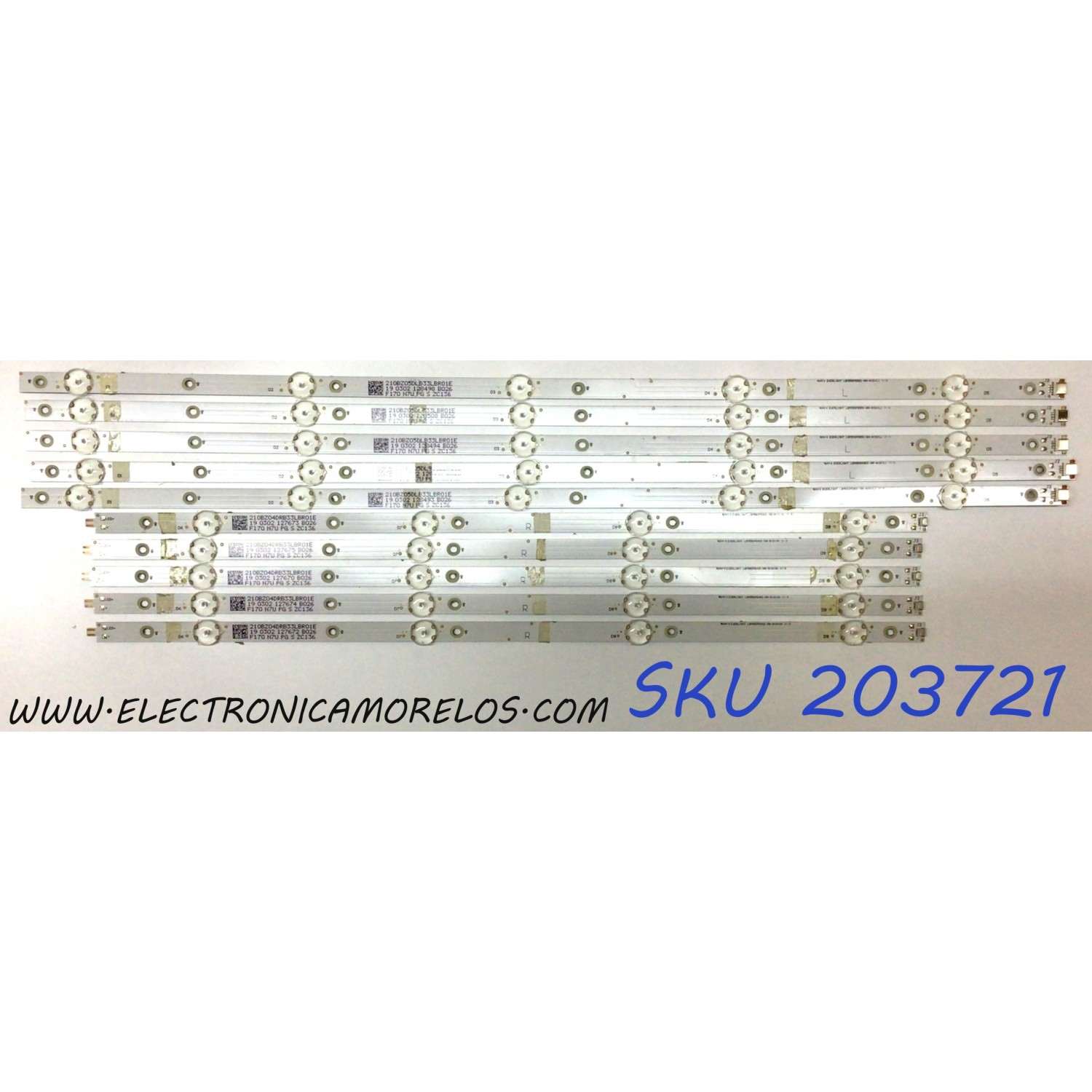 KIT DE LED´S PARA TV VIZIO (10 PIEZAS) / NUMERO DE PARTE LBM550M0401 / LBM550M0401-RB-5 / LBM550M0501-RA-4 / 210BZ04DRB33LBR01E / 210BZ05DLB33LBR01E / PANEL TPT550U1-QVN05.U / MODELO V555-G1
