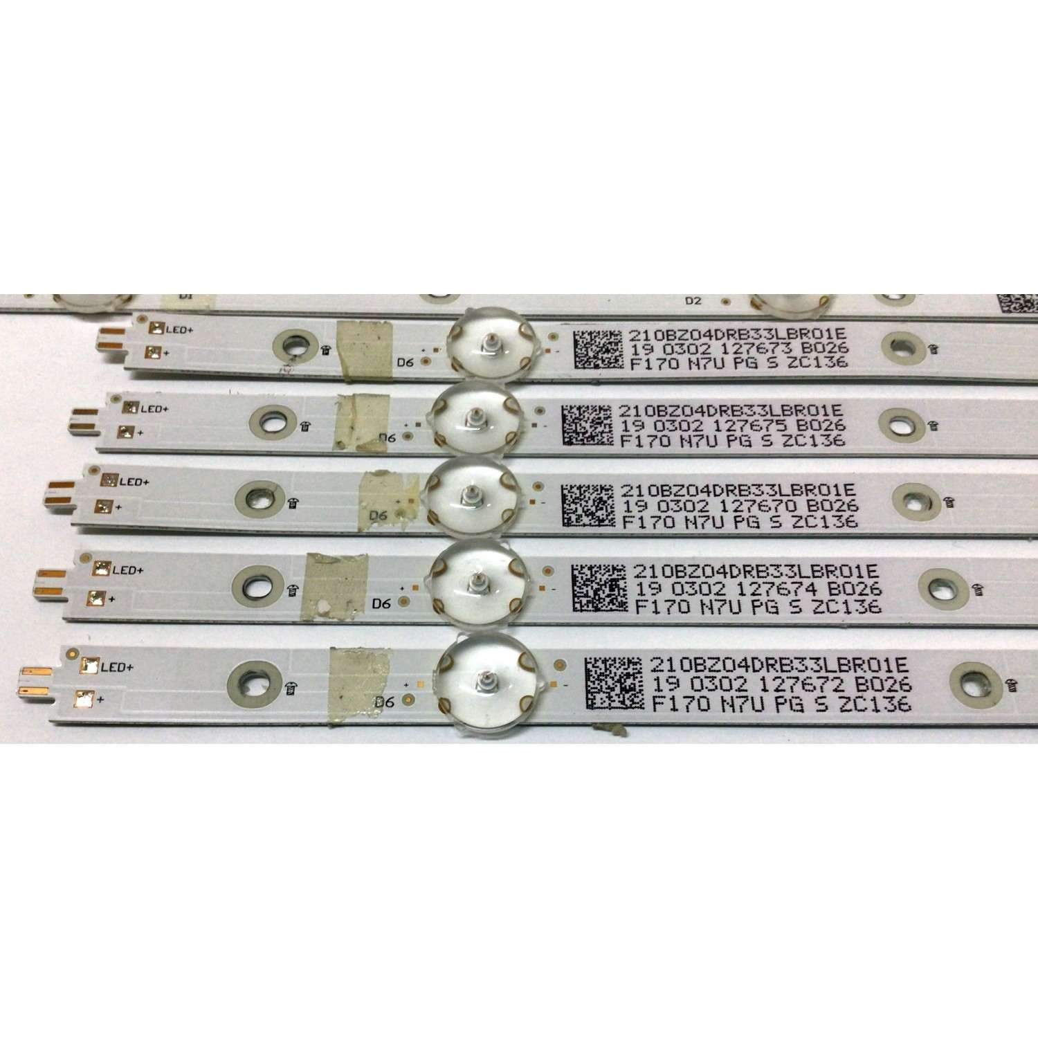 KIT DE LED´S PARA TV VIZIO (10 PIEZAS) / NUMERO DE PARTE LBM550M0401 / LBM550M0401-RB-5 / LBM550M0501-RA-4 / 210BZ04DRB33LBR01E / 210BZ05DLB33LBR01E / PANEL TPT550U1-QVN05.U / MODELO V555-G1 - Imagen 3