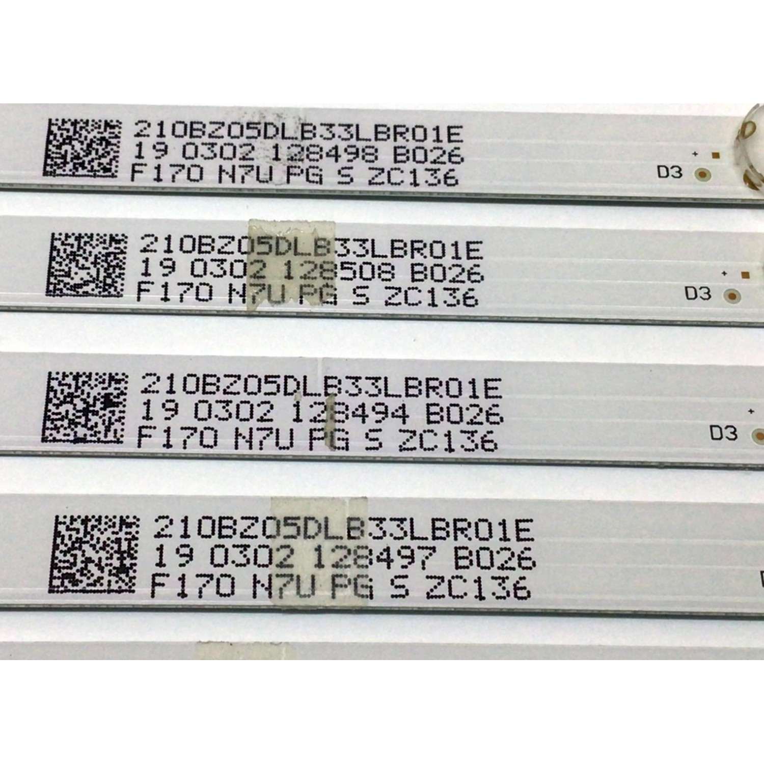KIT DE LED´S PARA TV VIZIO (10 PIEZAS) / NUMERO DE PARTE LBM550M0401 / LBM550M0401-RB-5 / LBM550M0501-RA-4 / 210BZ04DRB33LBR01E / 210BZ05DLB33LBR01E / PANEL TPT550U1-QVN05.U / MODELO V555-G1 - Imagen 2
