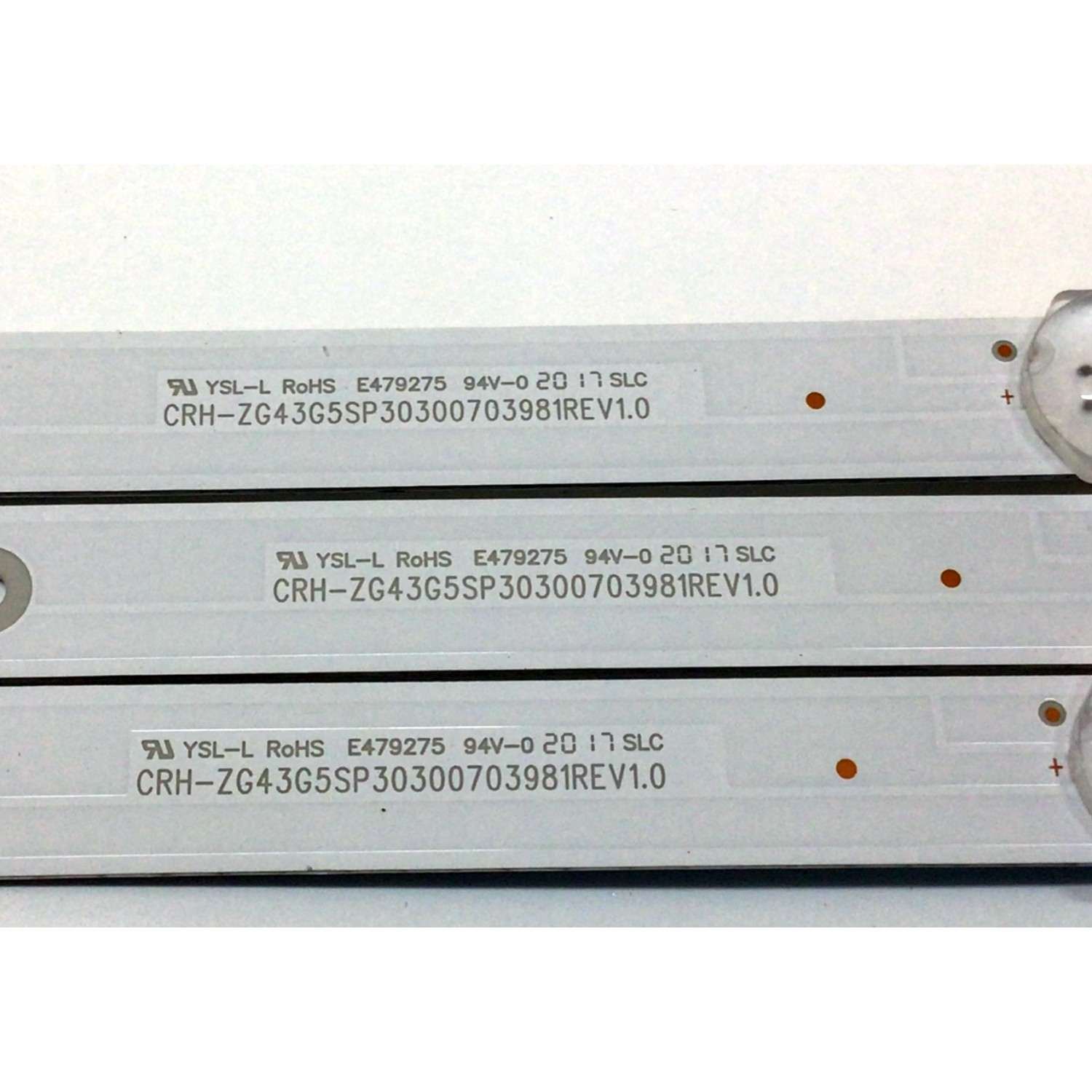 KIT DE LED´S PARA TV WESTINGHOUSE (3 PIEZAS) / NUMERO DE PARTE ZG43G5SP30300703981 / 30300703981 / 220848 / E479275 / PANEL C430Y19-5C / MODELO WR43FX2019 - Imagen 2