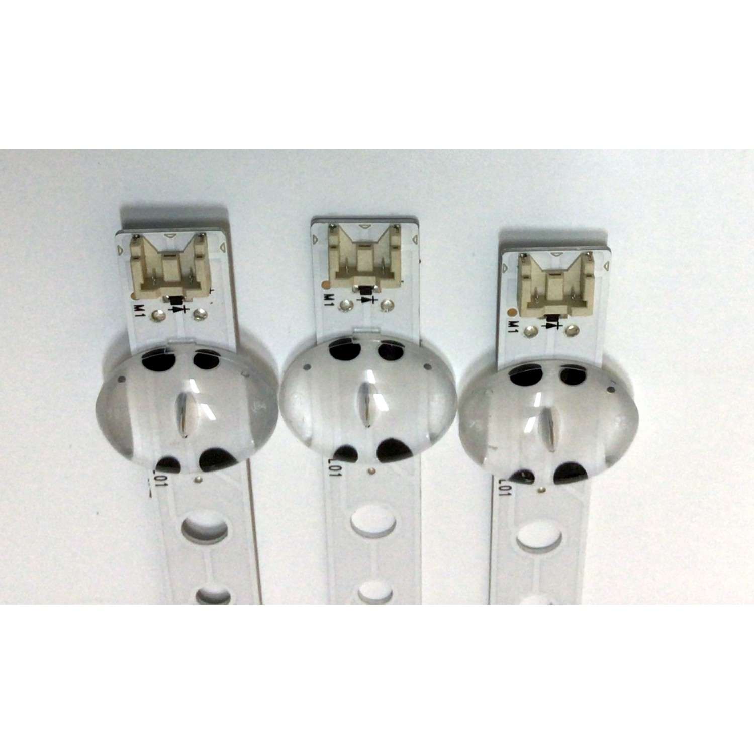 KIT DE LED'S PARA TV LG ((3 PIEZAS)) / NUMERO DE PARTE EAV65022401 / HL-99430CSP1616-0701S-03 B0 3X7 / LED-Y21-43UP75 / 43007S / DISPLAY HV430QUB-F7D / MODELOS 43UP7560AUD / 43UP7560AUD.BUSGLJM / 43UP75006LF / 43UP7500PSF / 43UP7500PSF.AWZGLJZ - Imagen 2