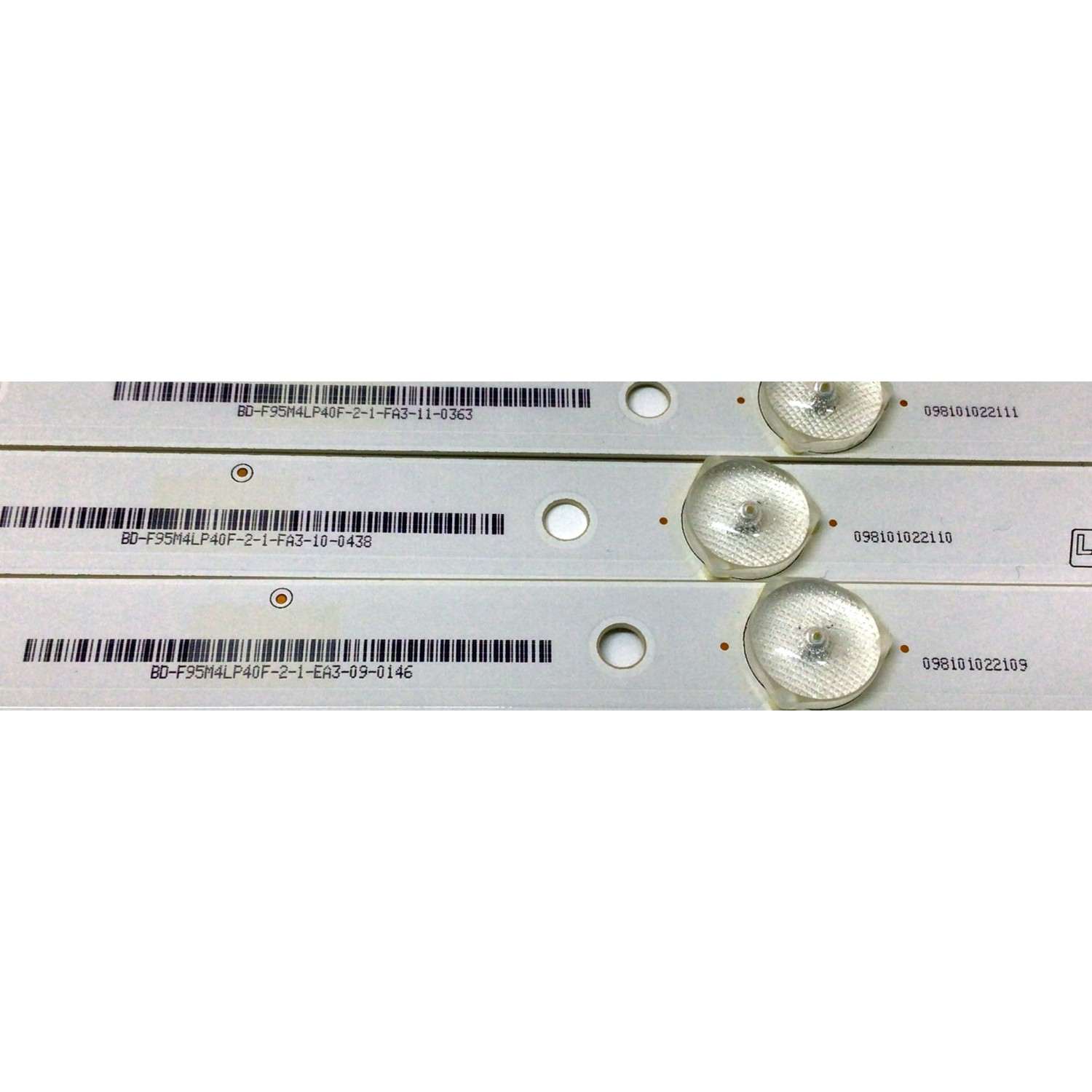 KIT DE LED´S PARA TV JVC (3 PIEZAS) / NUMERO DE PARTE IC-B-VZAA37D267A / E227809 / F95M4LP40F / 098101022111 / EM37T-700M / PANEL HV365WX2-200 / MODELO EM37T - Imagen 3