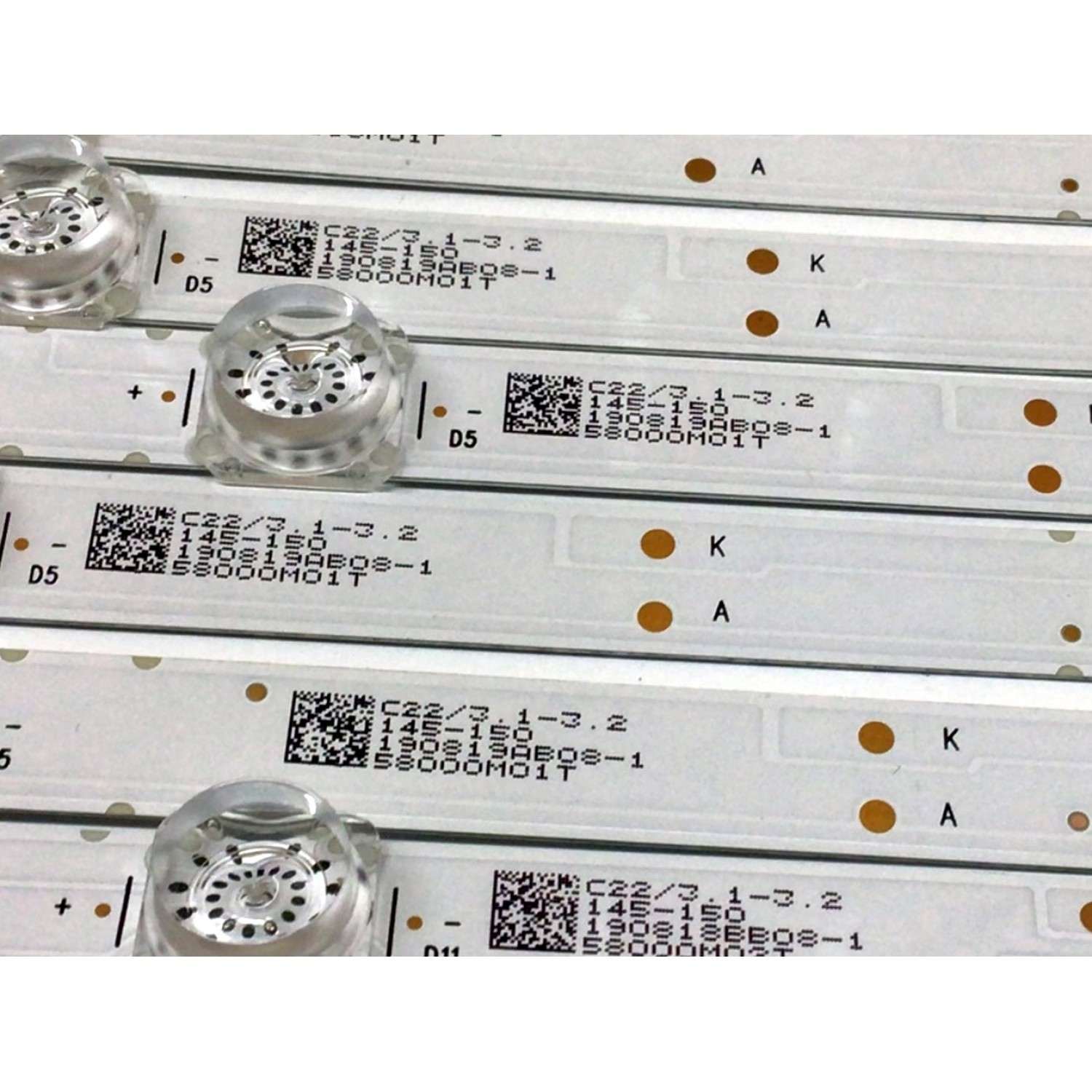 KIT DE LED´S PARA TV WESTINGHOUSE (10 PIEZAS) / NUMERO DE PARTE LED58D06A-ZC29AG-07T / LED58D06B-ZC29AG-07T / 30358006005T / 30305800606T / E331251 / PANEL CC575PU1L01 / MODELO WR58UX4019 - Imagen 2
