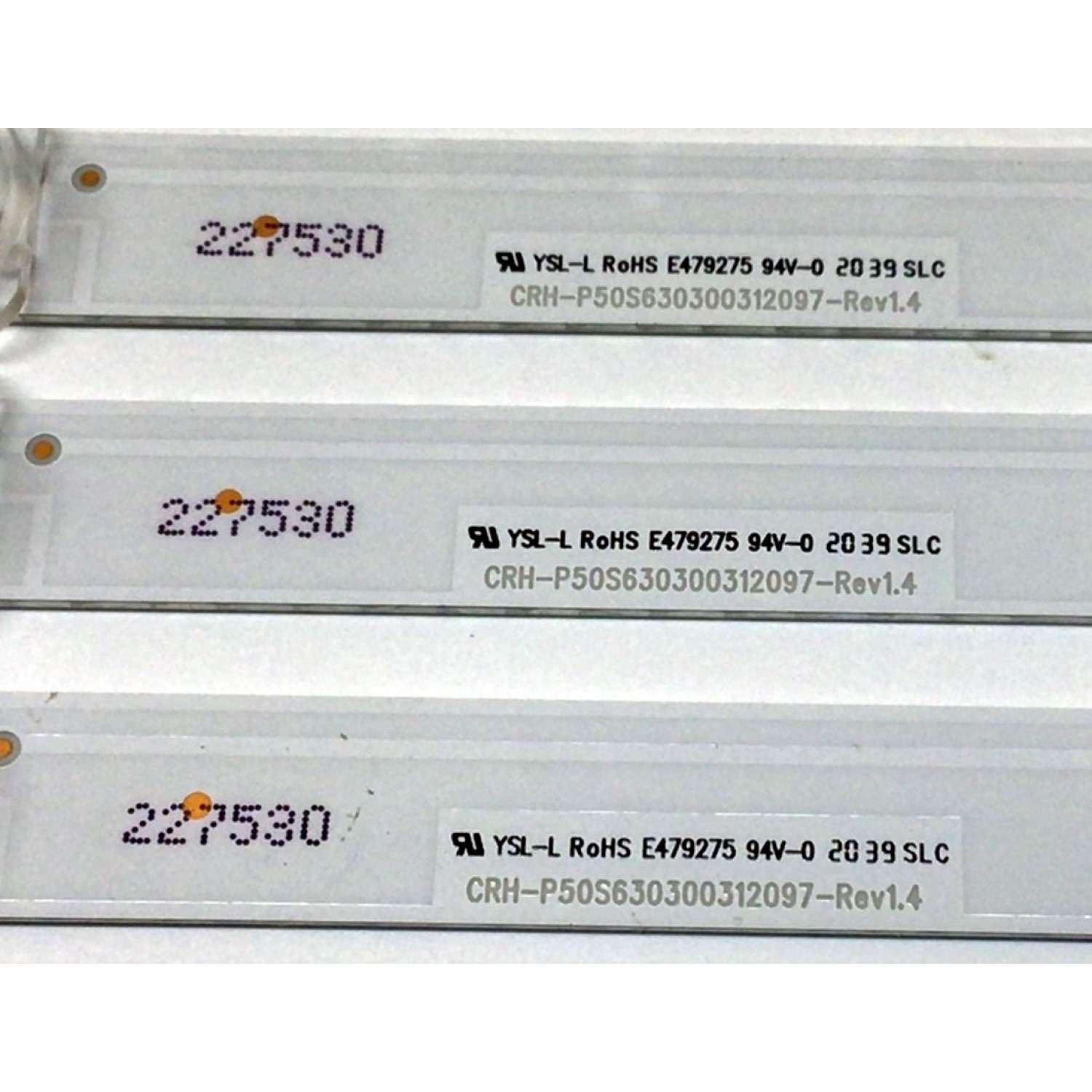 KIT DE LED´S PARA TV SAMSUNG (3 PIEZAS) / NUMERO DE PARTE CRH-P50S630300312097 / E479275 / CRH-P50S630300312097-REV1.4 / 227530 / 55250X / PANEL CY-BT050HGPR1V / MODELO UN50TU8000FXZA LA09 - Imagen 3