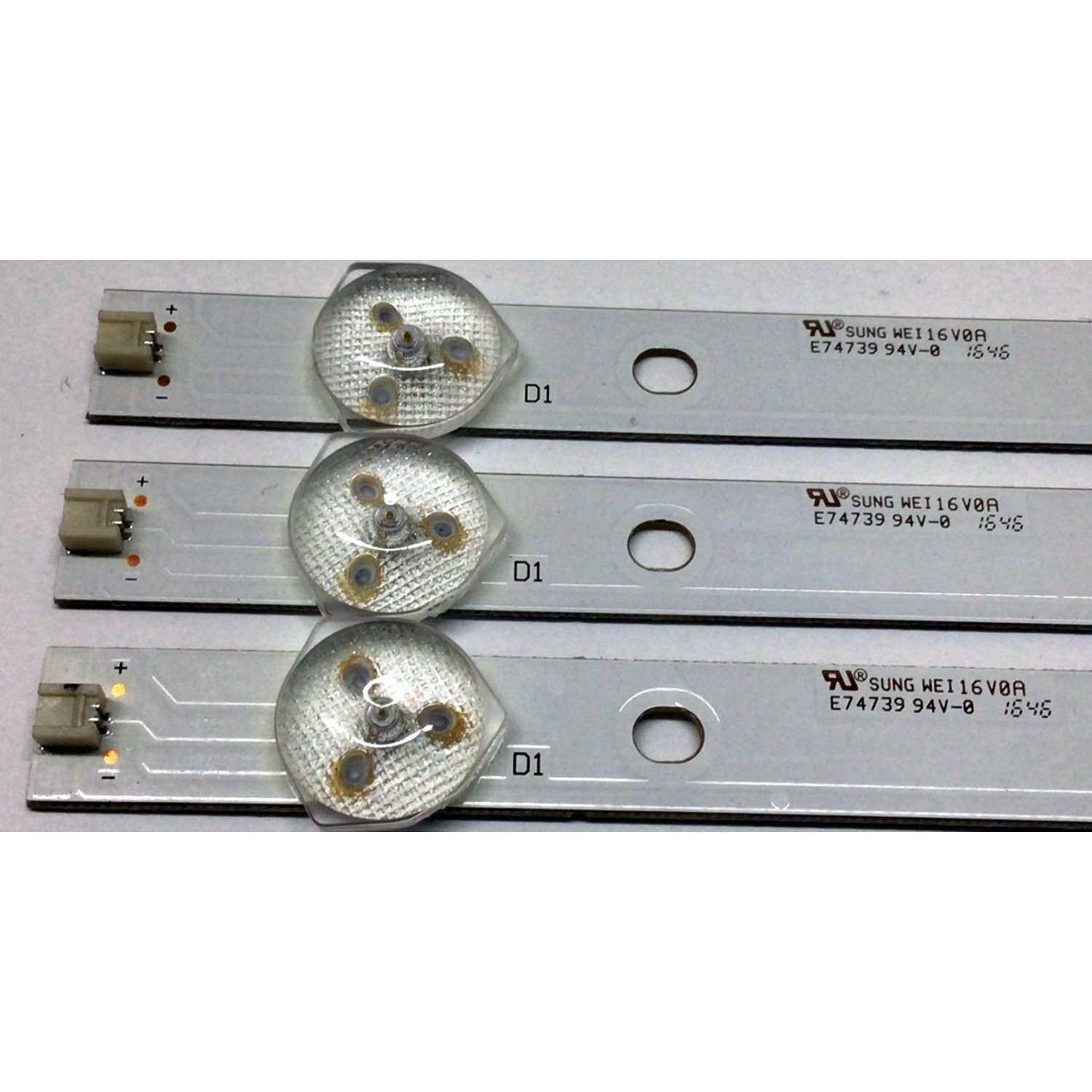 KIT DE LED´S PARA TV (3 PIEZAS) / NUMERO DE PARTE A-CNK32D715 / 7838-618012-06700003 / TCA108MA062RPA / E74739 / WE116V0A - Imagen 4